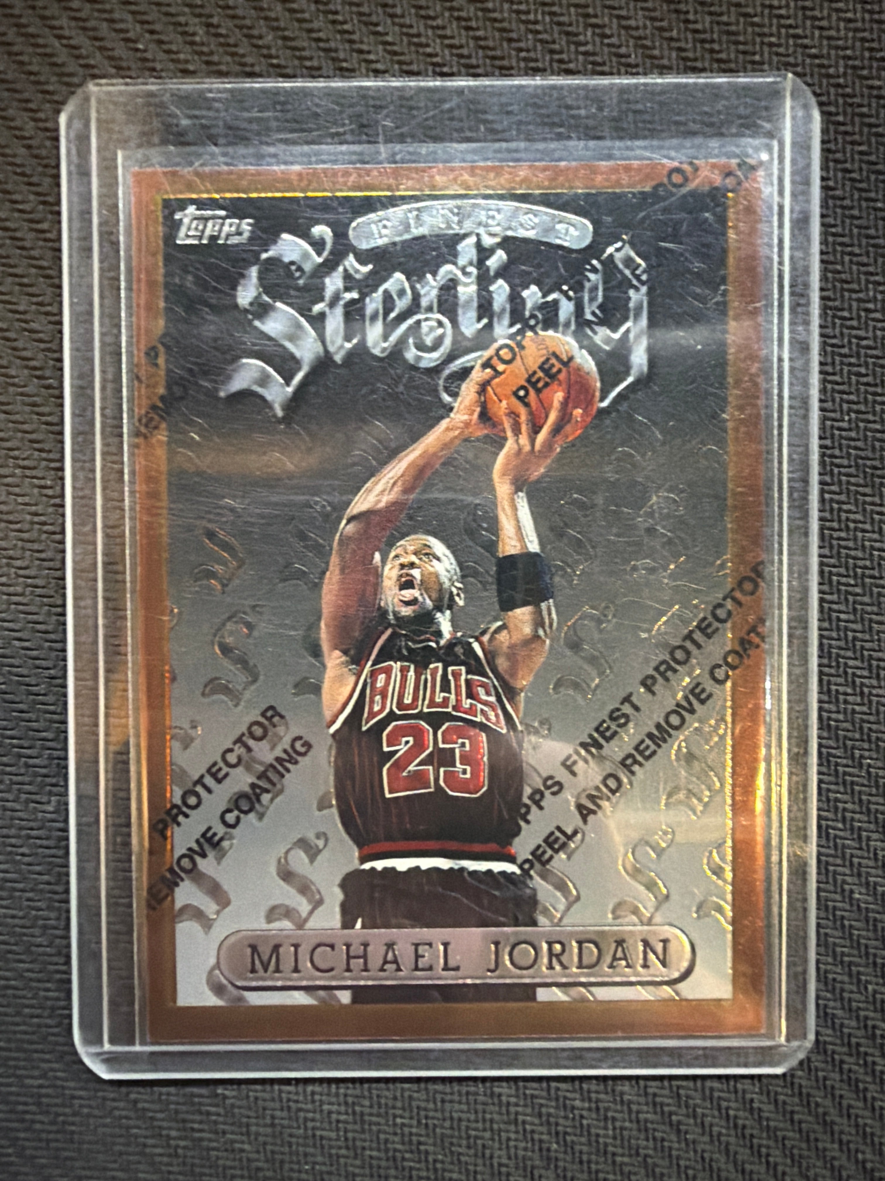 1996 Topps Finest Sterling Michael Jordan W/Coating #50 Bulls