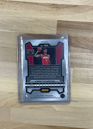 2023-24 Prizm Amen Thompson Red Sparkle #150 Rookie