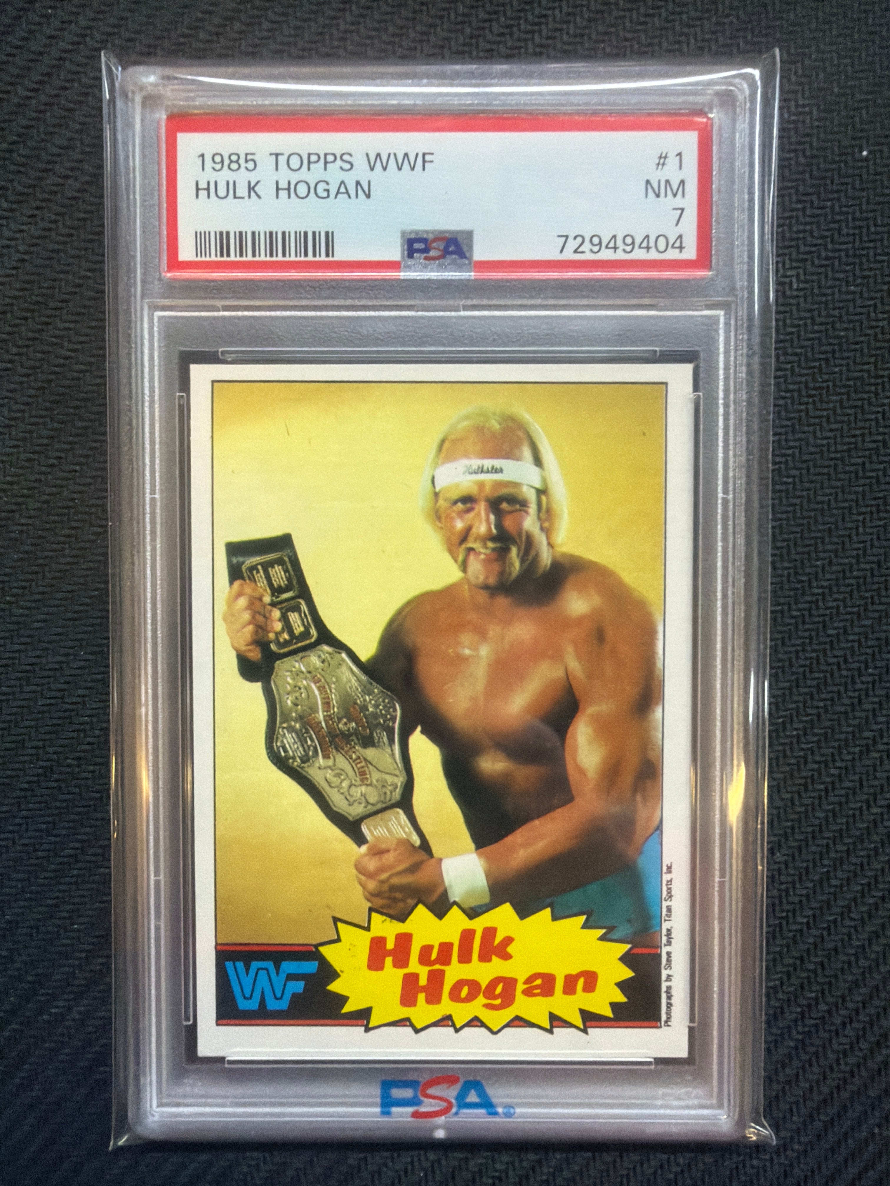 1985 Topps WWF Hulk Hogan #1 PSA 7 404