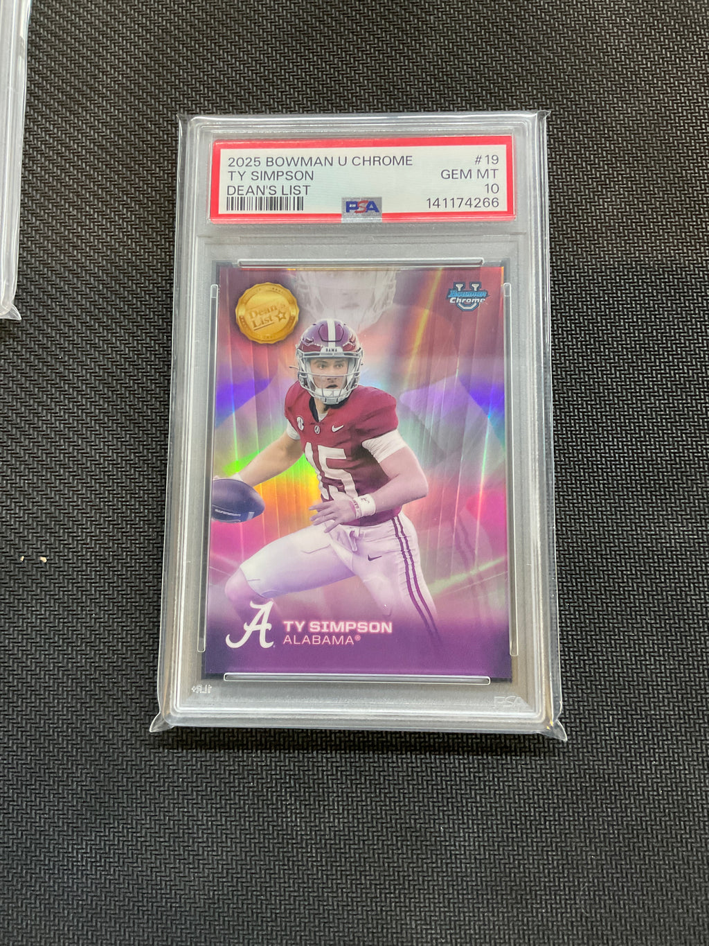 2025 Bowman U Chrome Ty Simpson Dean's List PSA 10 Case Hit Alabama 266