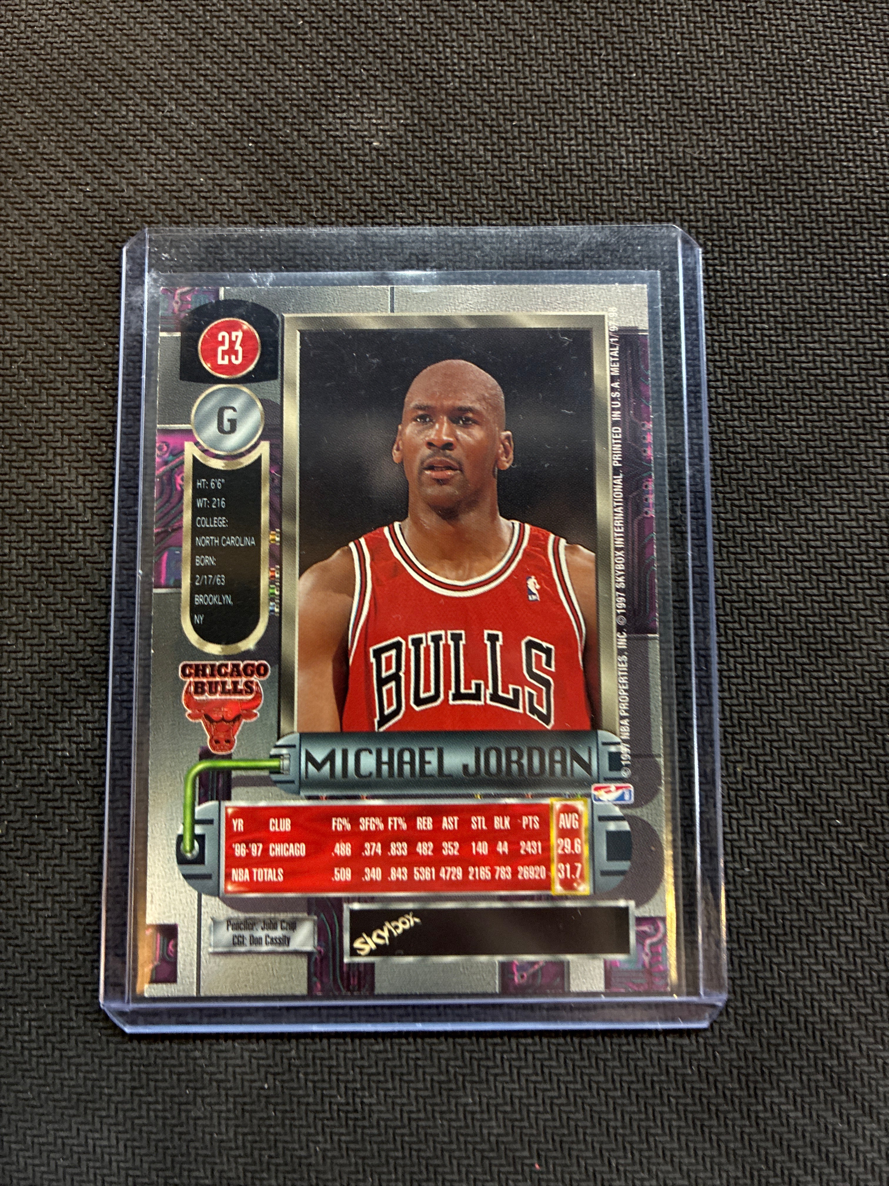 1997 Metal Universe Michael Jordan #23 Bulls