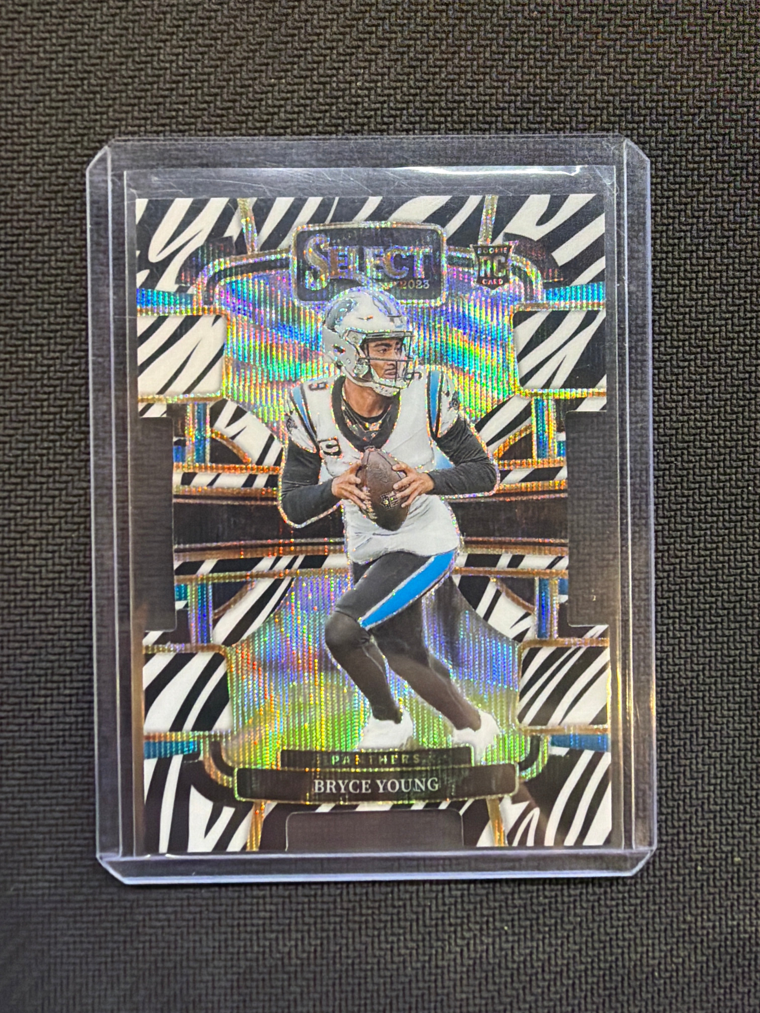 2023 Panini Select Bryce Young Die-Cut Zebra Prizm