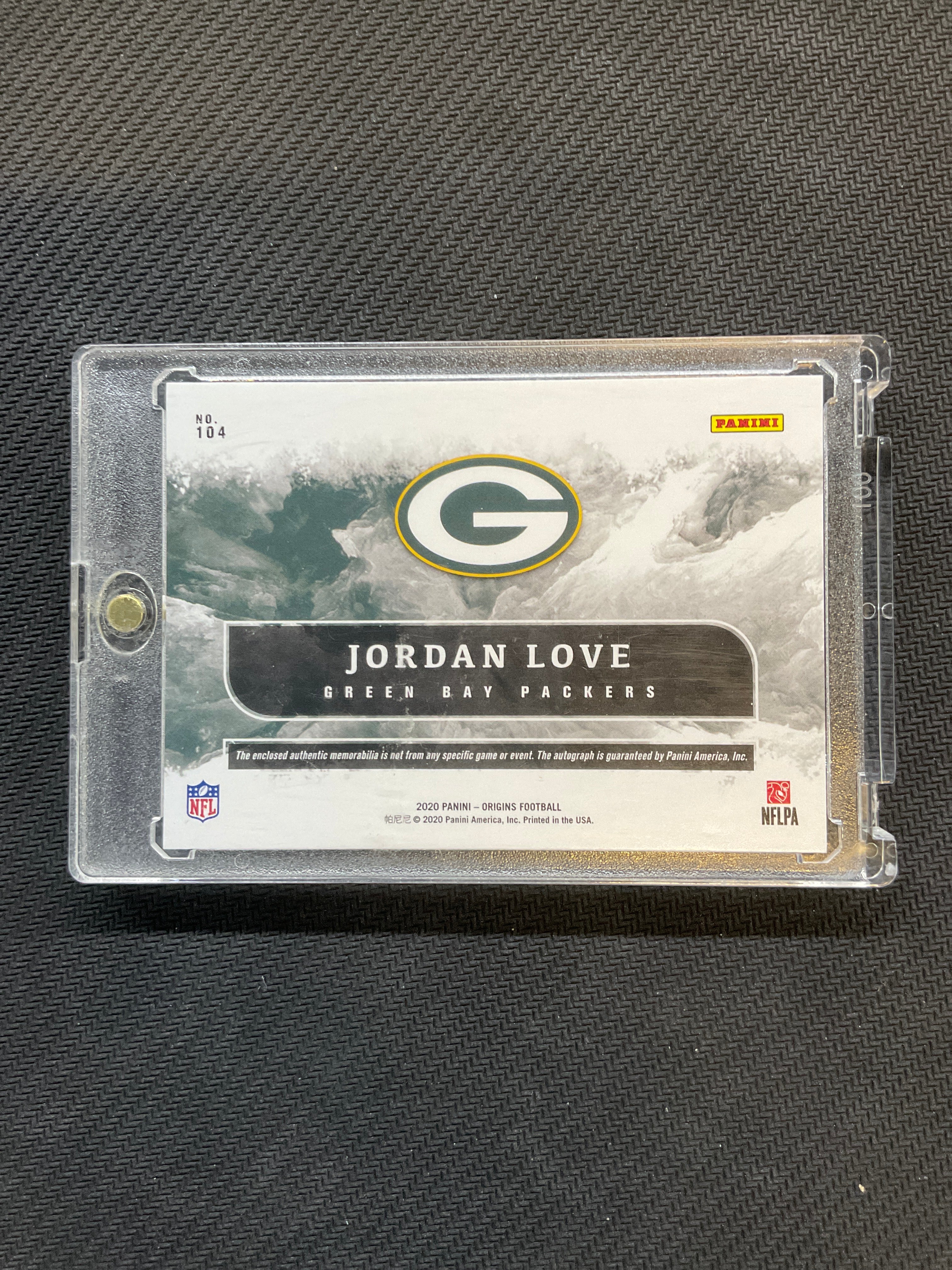 2020 Panini Origins Jordan Love Patch Auto /49 Blue Packers