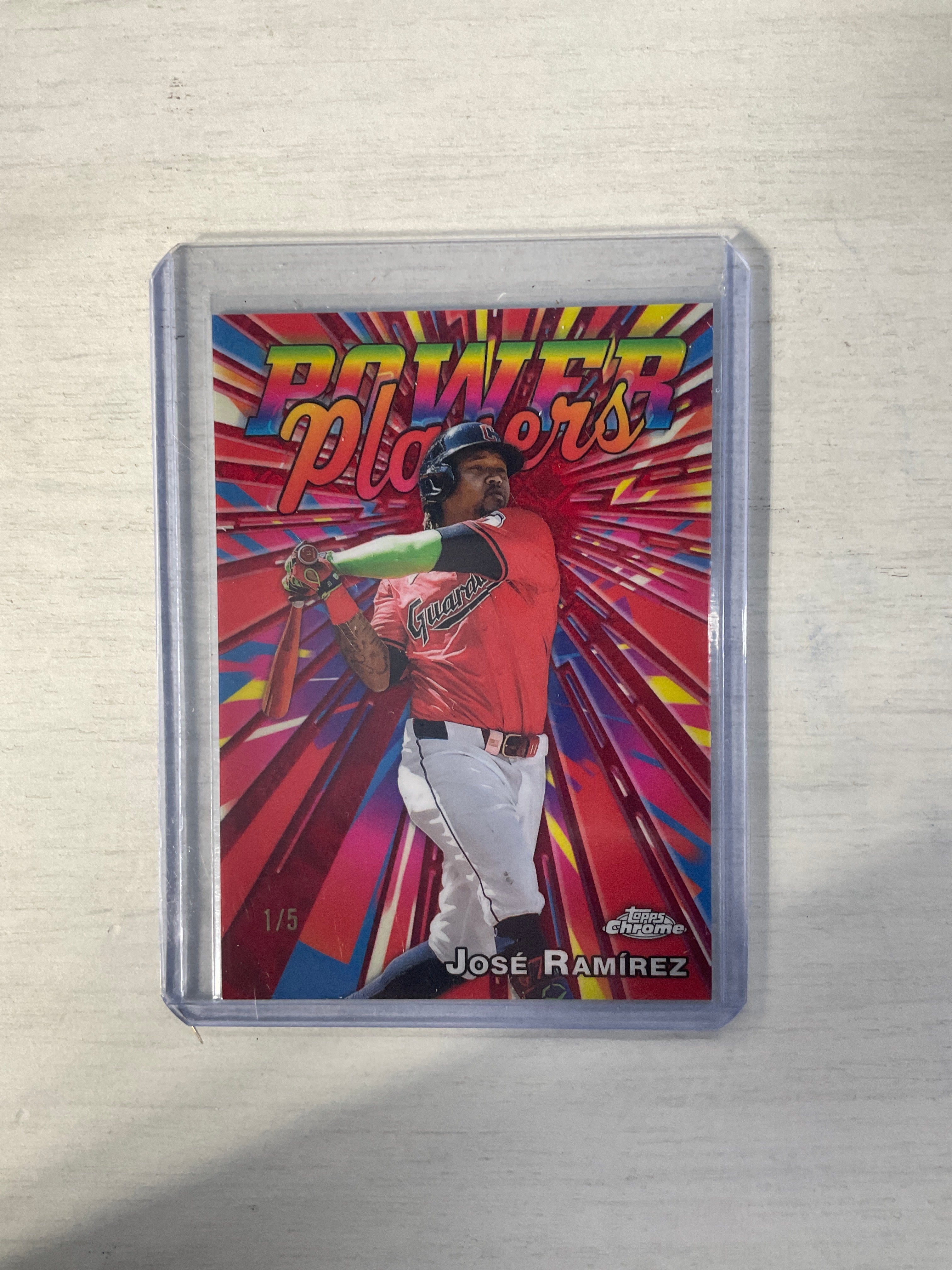 2025 Topps Chrome Logofractor Jose Ramirez Red /5 Power Players