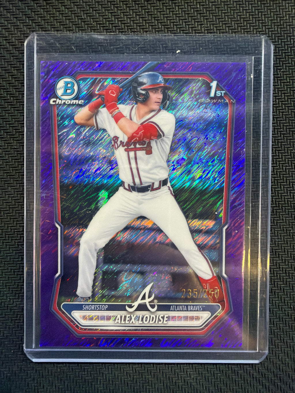 2026 Bowman Chrome Alex Lodise Purple Shimmer /250 1st Braves