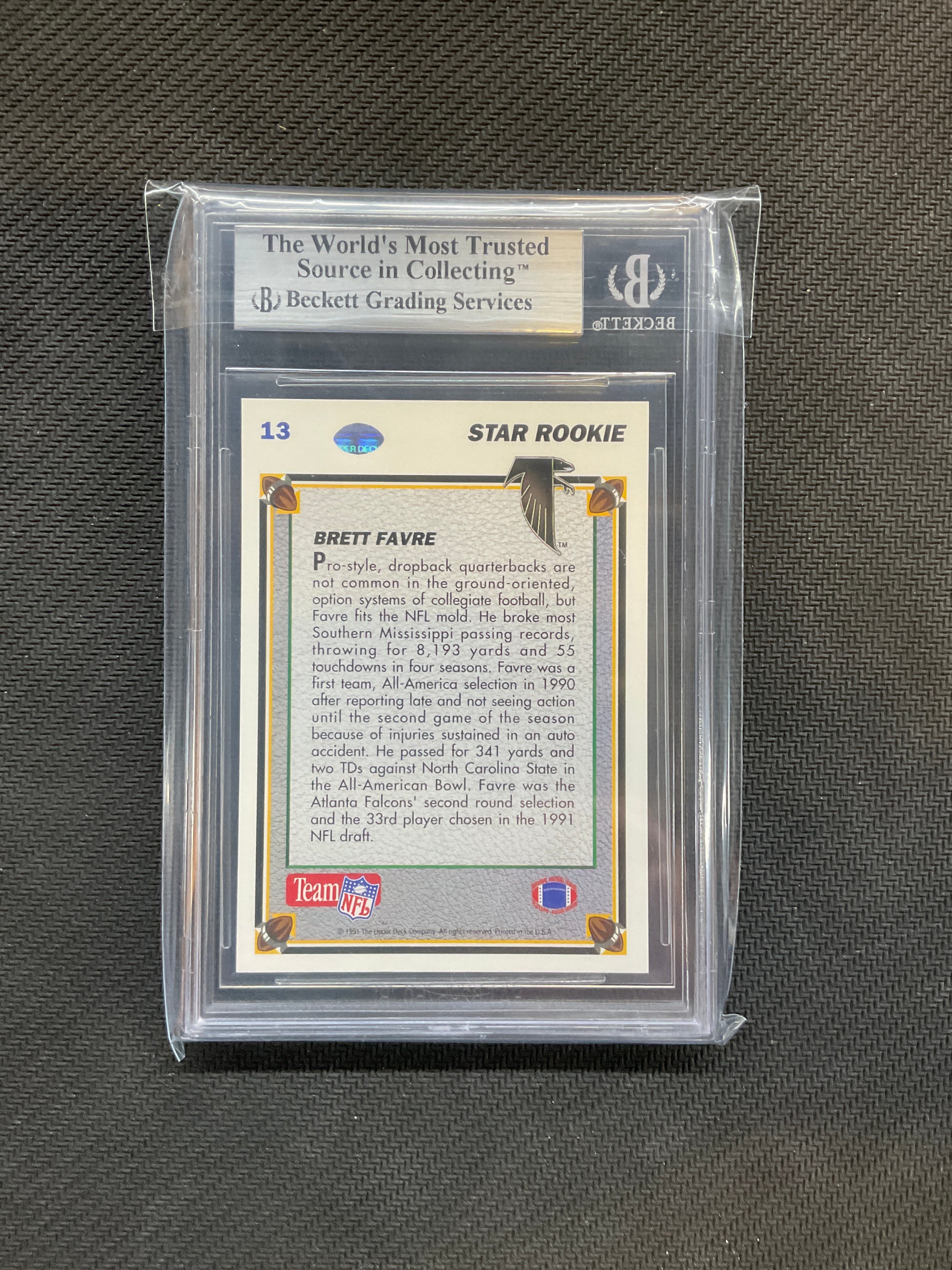 1991 Upper Deck Brett Favre Rookie #13 BGS 9