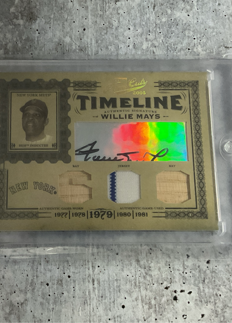 2005 Playoff Willie Mays Cut Auto /5 Timeline