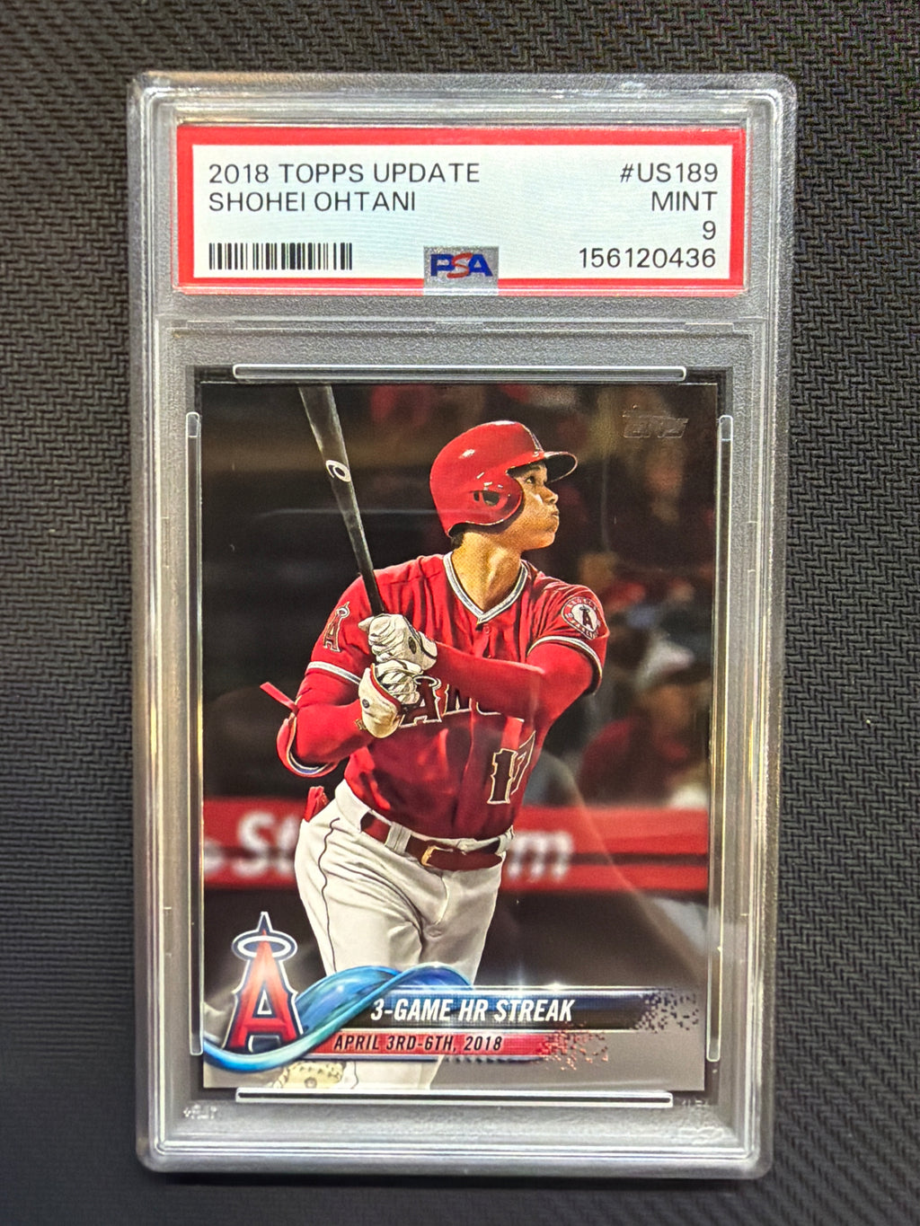 2018 Topps Update Shohei Ohtani 3 HR Game Streak PSA 9 436
