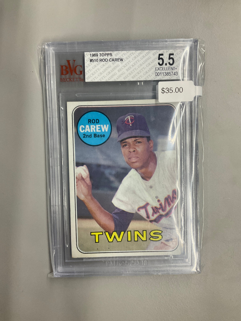 1969 Topps #510 Rod Carew BVG 5.5 Twins