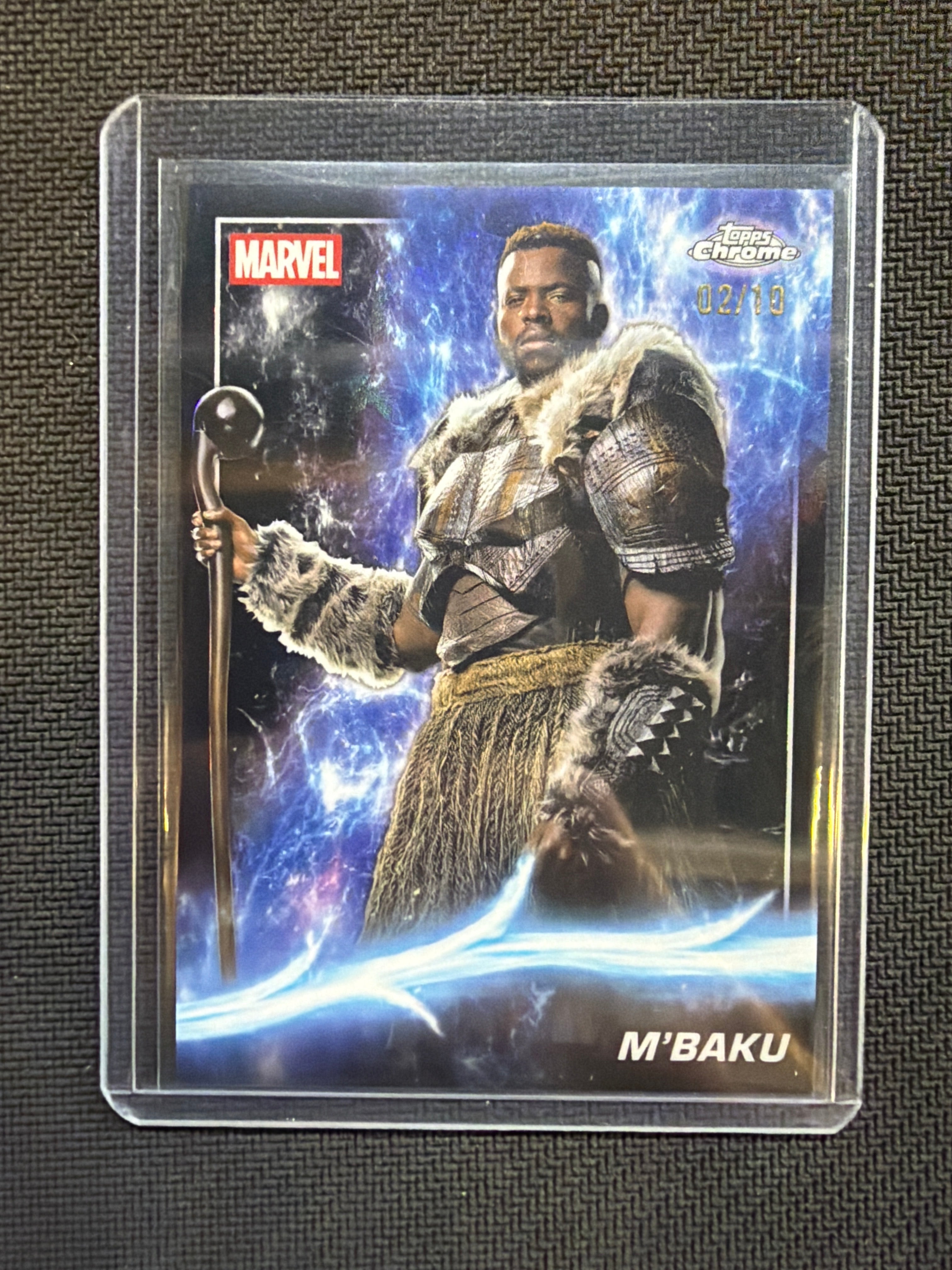 2025 Topps Chrome Sapphire Marvel Studios M'Baku Black /10 #83