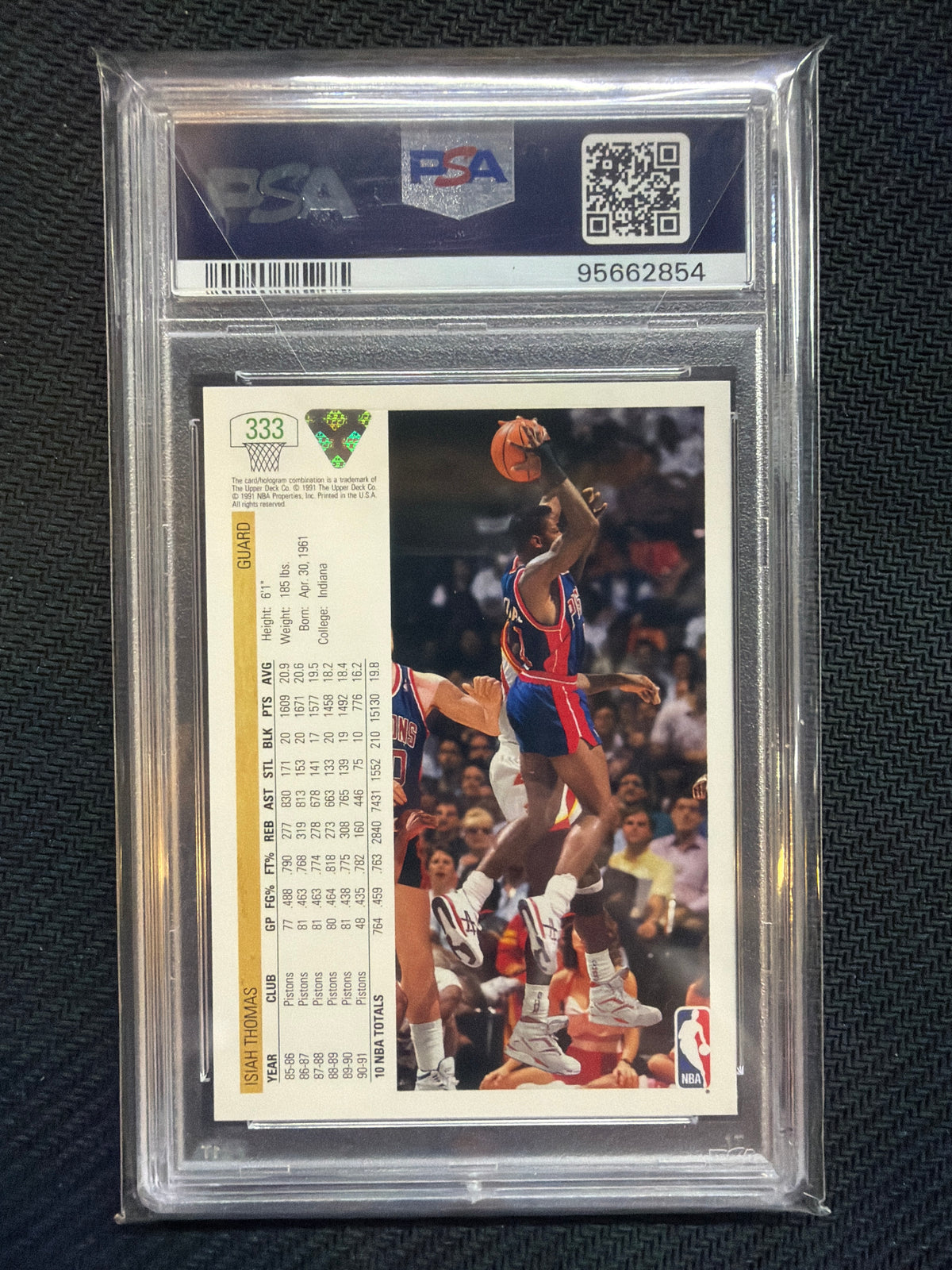 1991 Upper Deck Isiah Thomas #333 PSA 10 Pistons