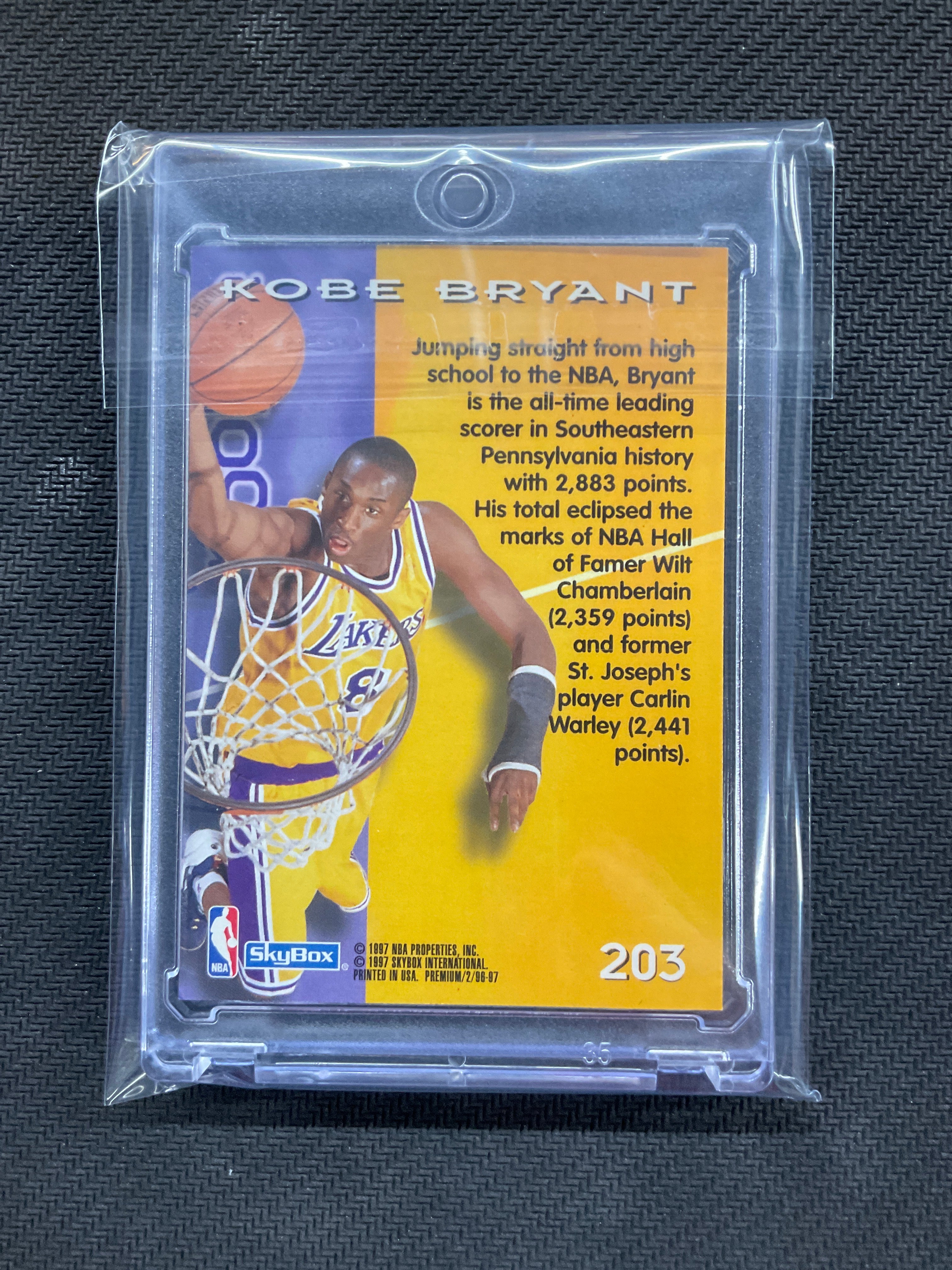 1996-97 SkyBox Kobe Bryant #203 Rookie Lakers