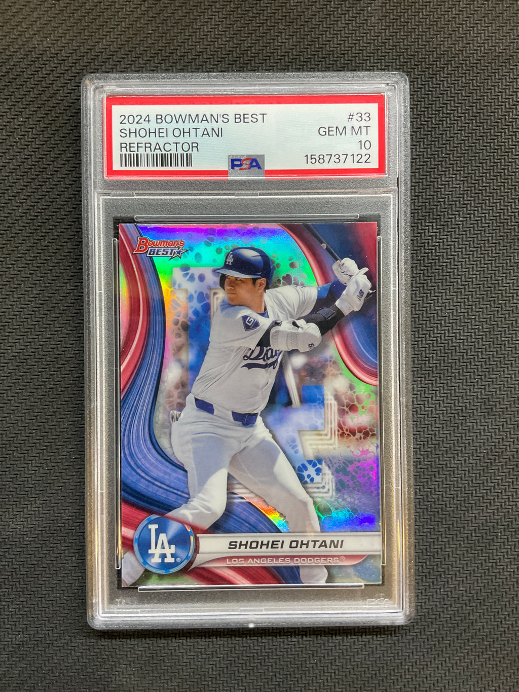 2024 Bowman's Best Shohei Ohtani Refractor PSA 10 Dodgers 122