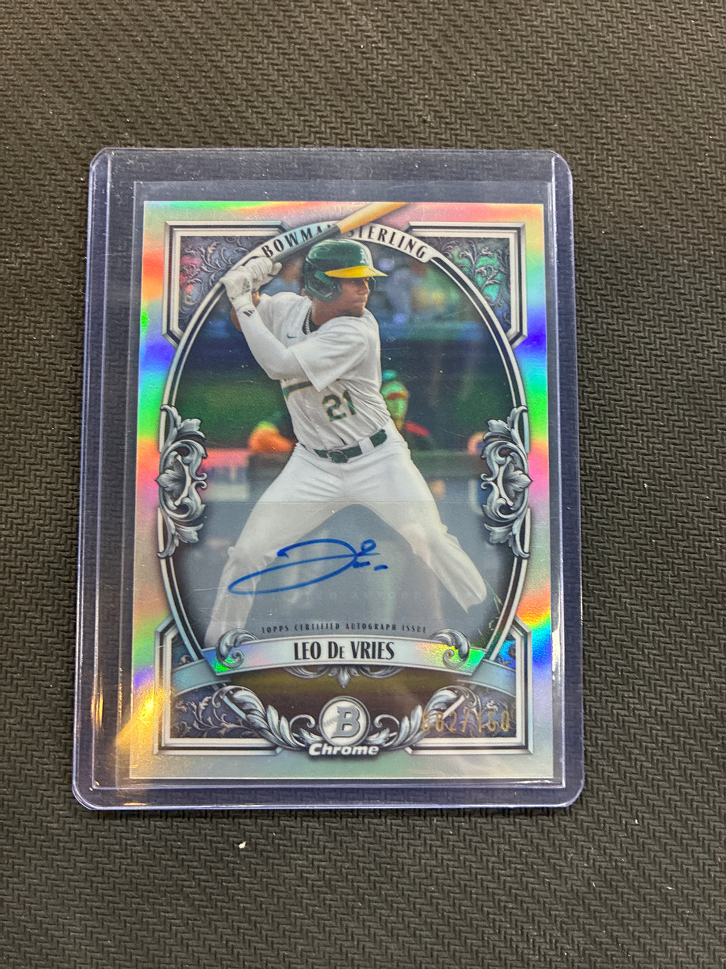 2026 Bowman Sterling Leo De Vries Refractor Auto /150 Athletics