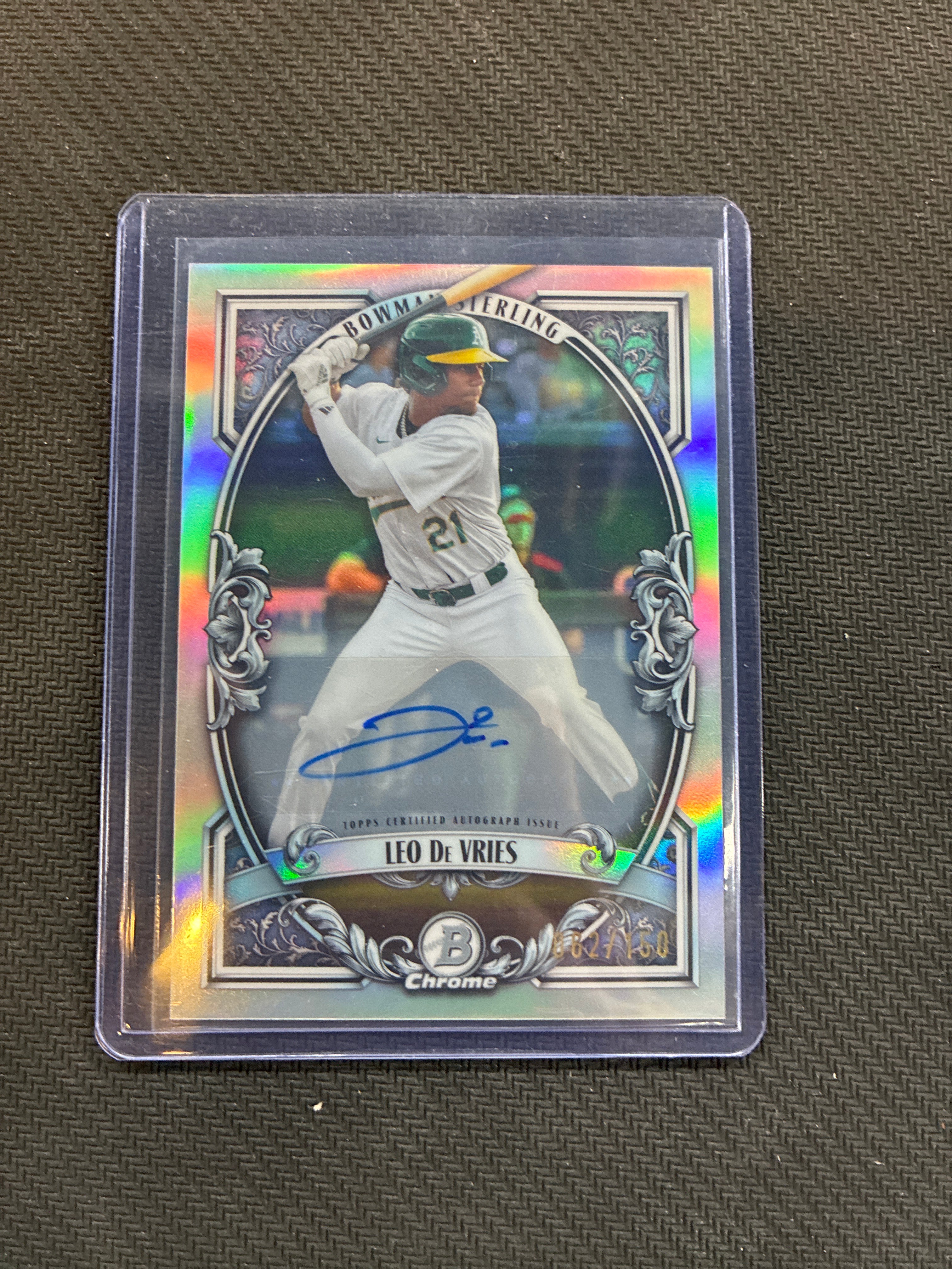 2026 Bowman Sterling Leo De Vries Refractor Auto /150 Athletics
