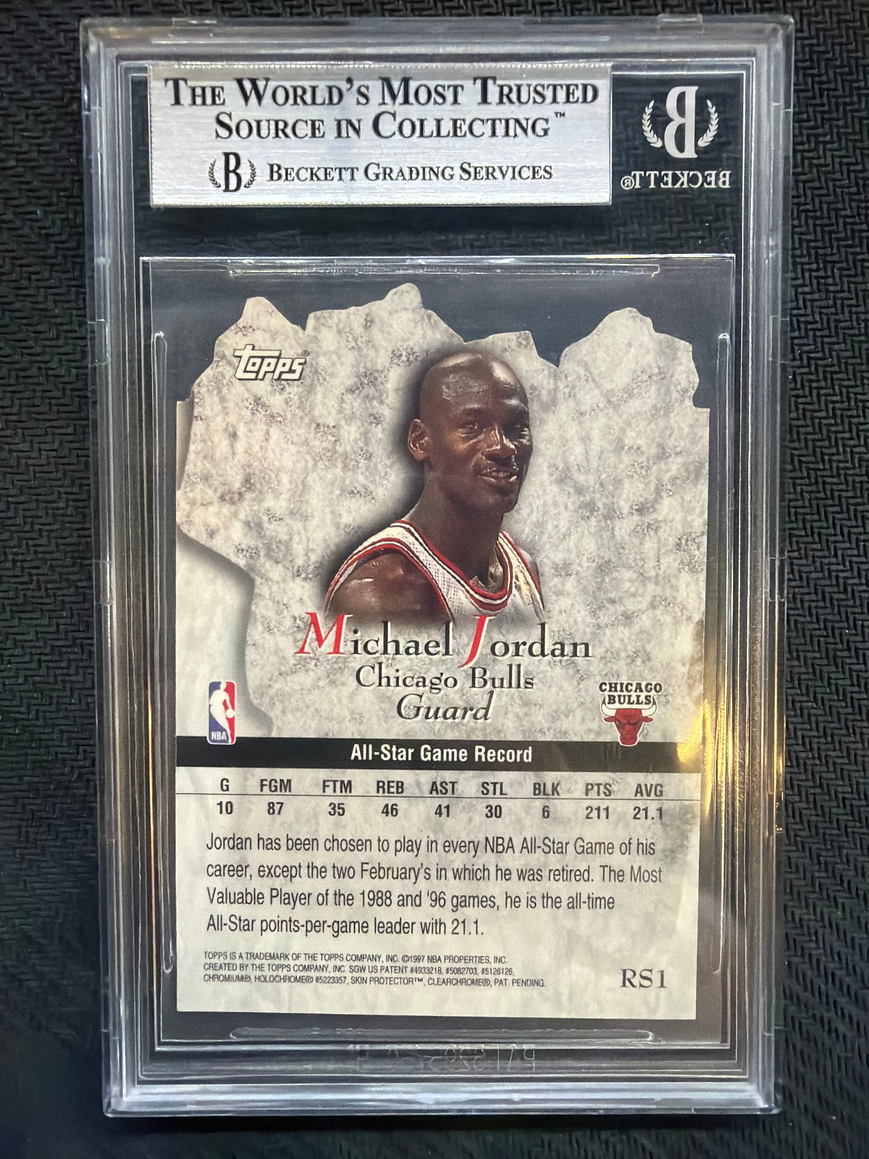 1997-98 Topps Michael Jordan Rock Stars #RS1 BGS 9 Bulls