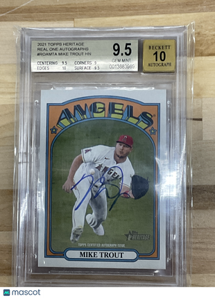 2021 Topps Heritage Mike Trout Real One Auto BGS 9.5/10