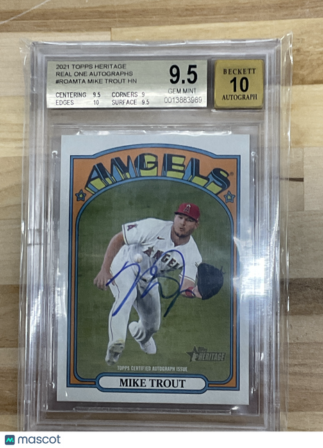 2021 Topps Heritage Mike Trout Real One Auto BGS 9.5/10