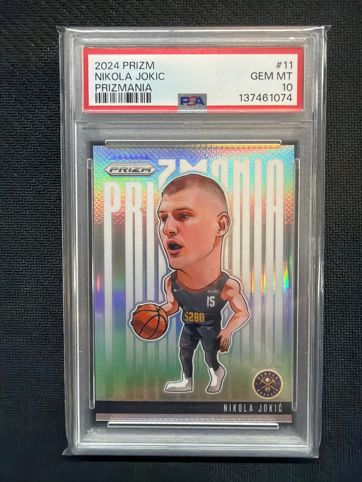 2024 Prizm Nikola Jokic Prizmania #11 Case Hit PSA 10 074