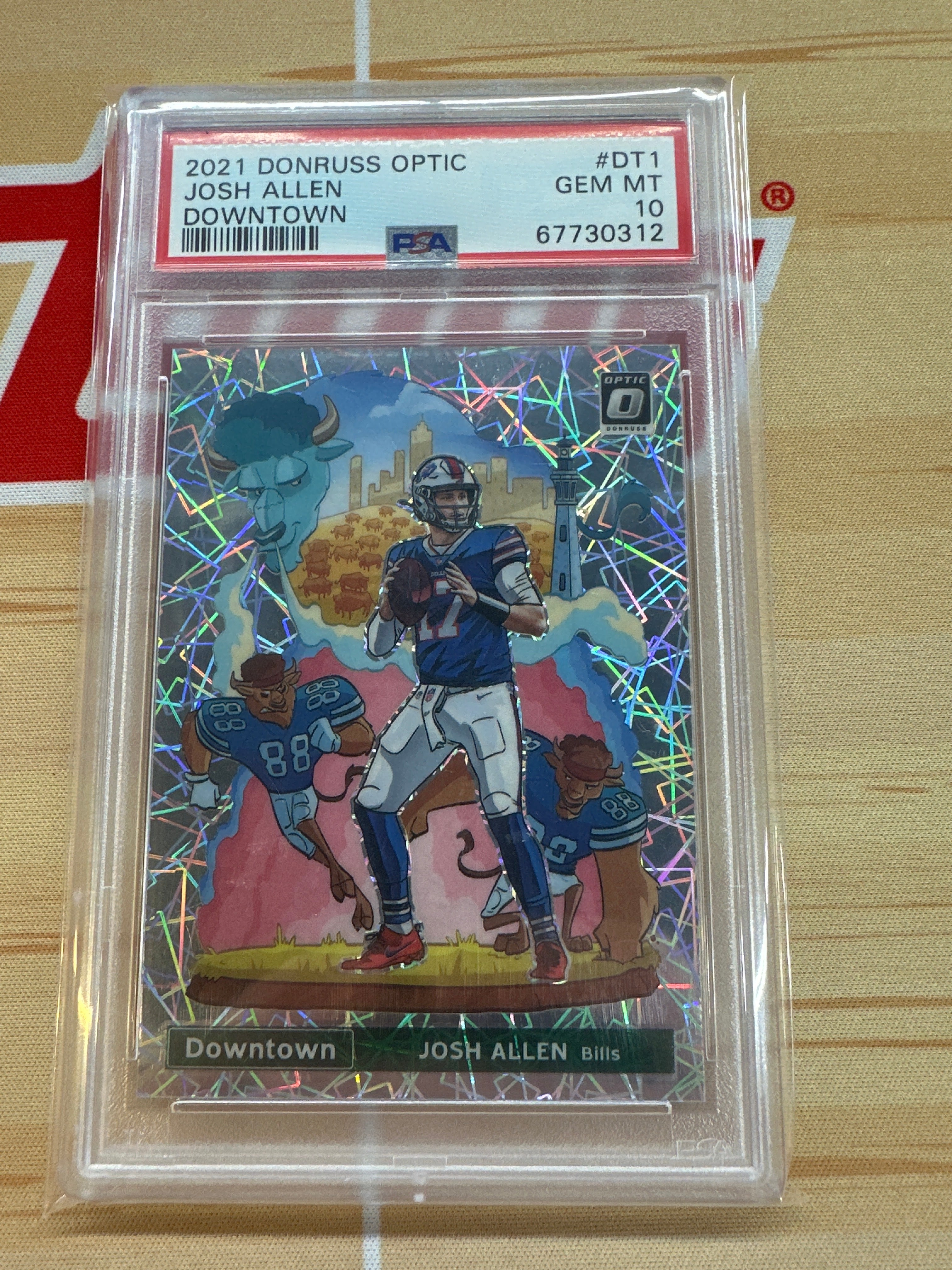 2021 Donruss Optic Josh Allen Downtown! PSA 10 Bills
