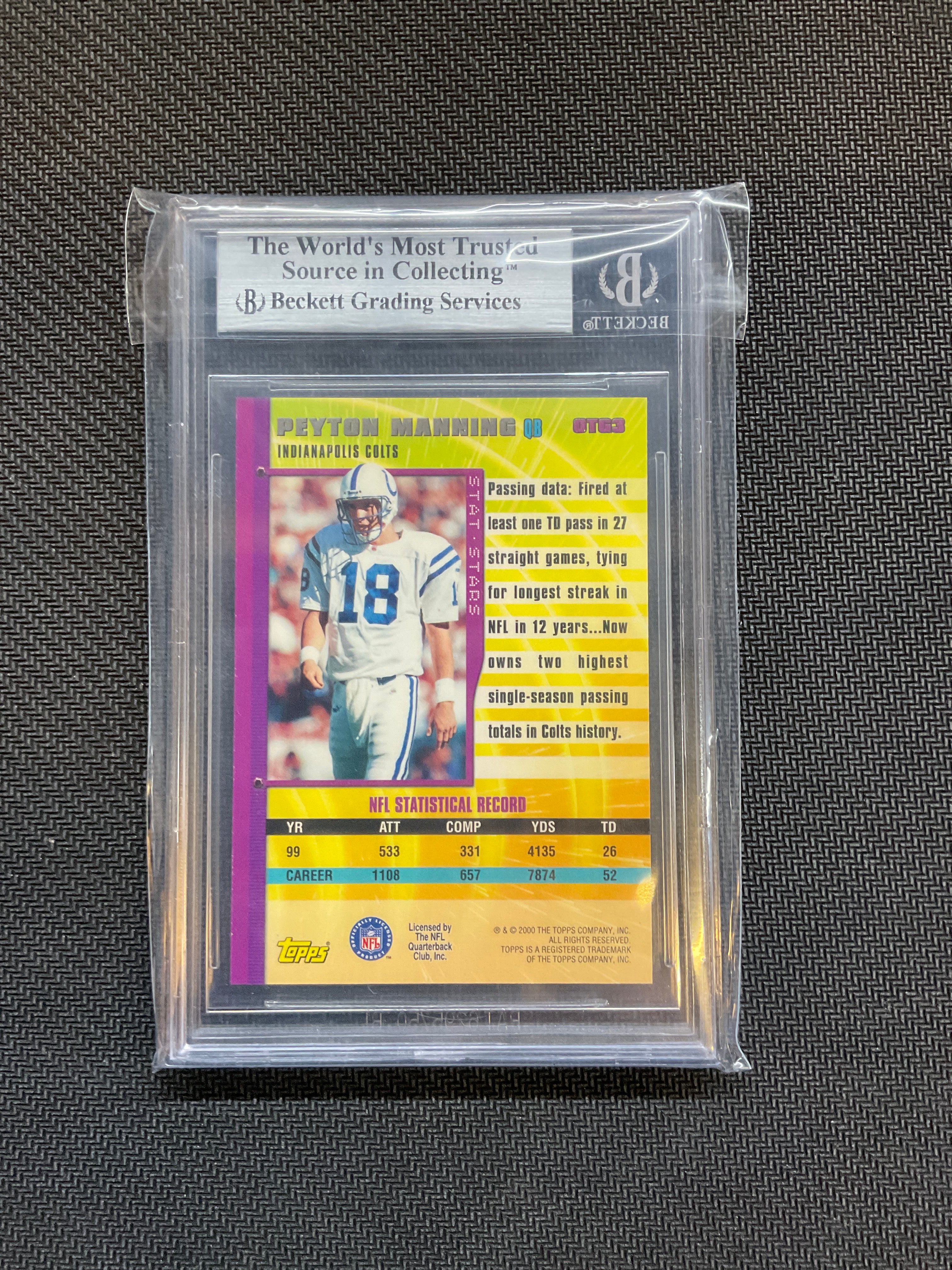 2000 Topps Peyton Manning Own The Game BGS 9 Colts