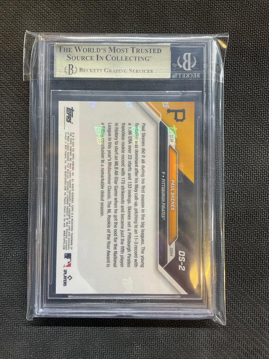 2024 Topps Now Offseason Paul Skenes #OS-2 BGS 9.5 Pirates