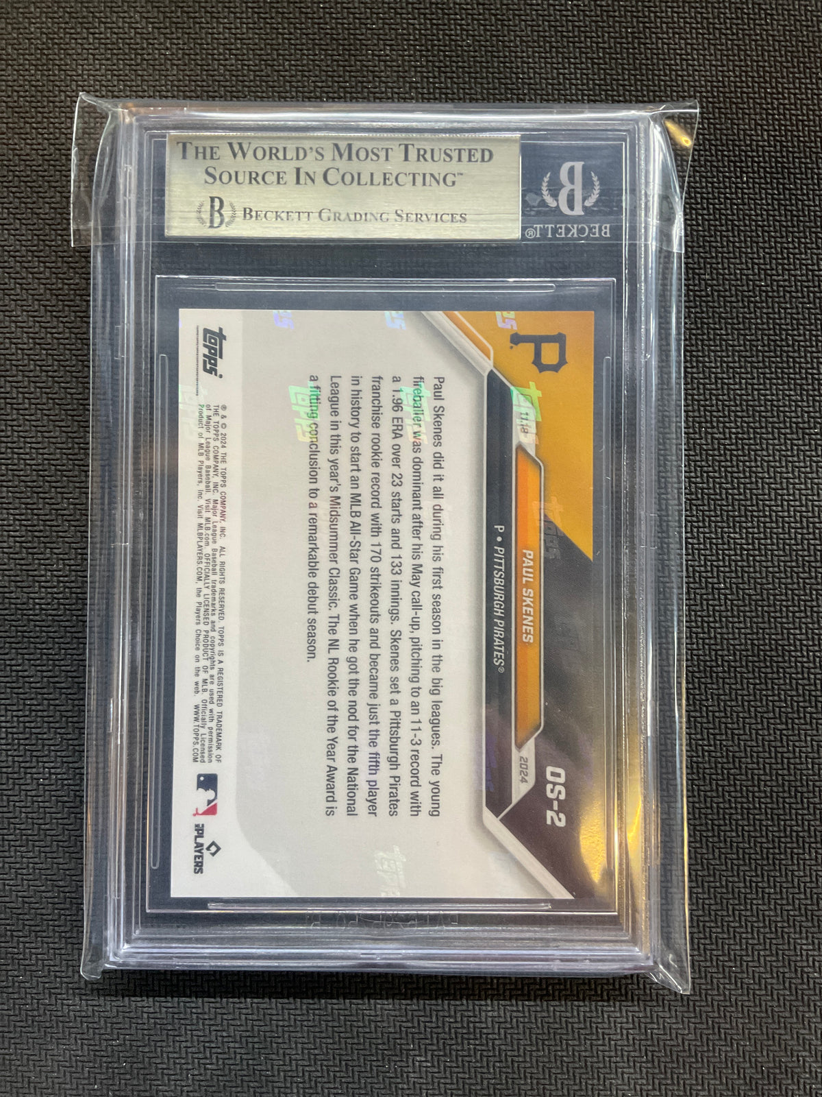 2024 Topps Now Offseason Paul Skenes #OS-2 BGS 9.5 Pirates