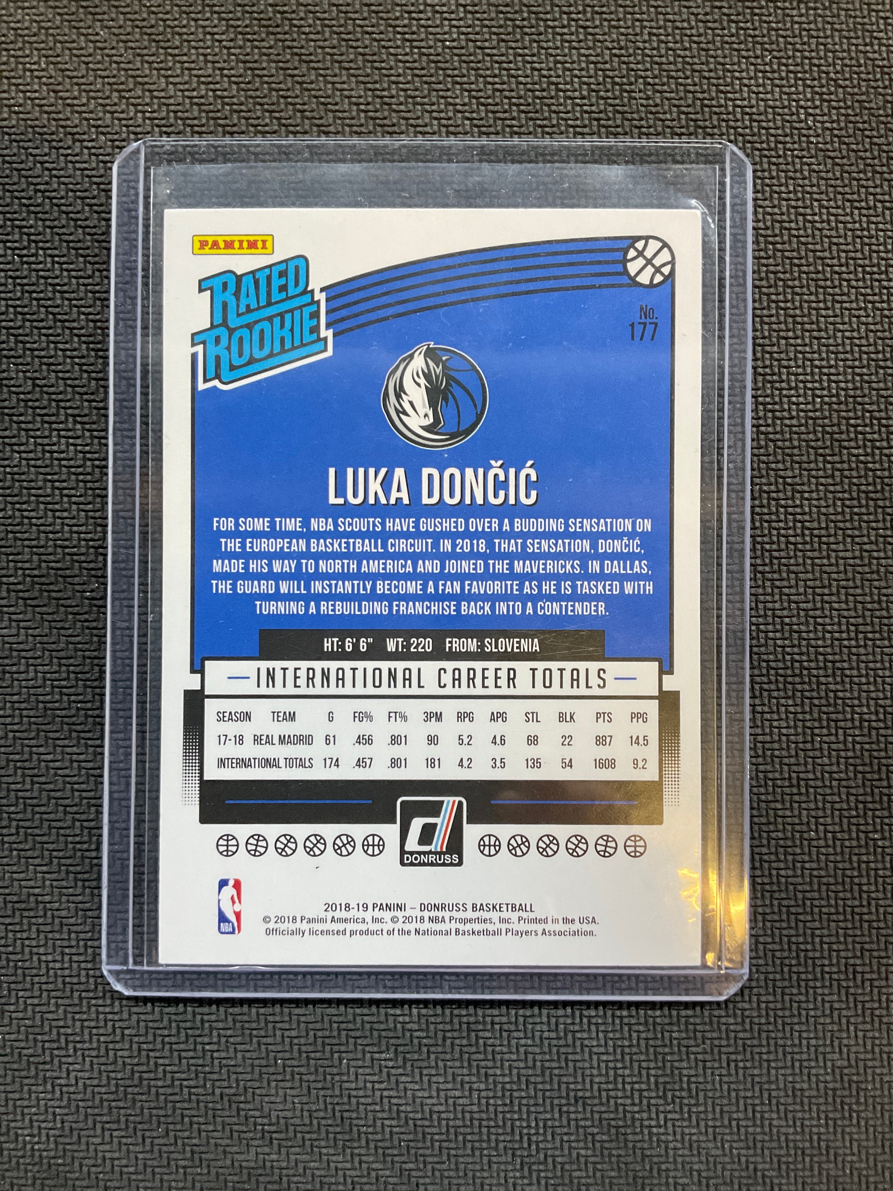 2018 Panini Donruss Luka Doncic Rated Rookie Orange Laser #177