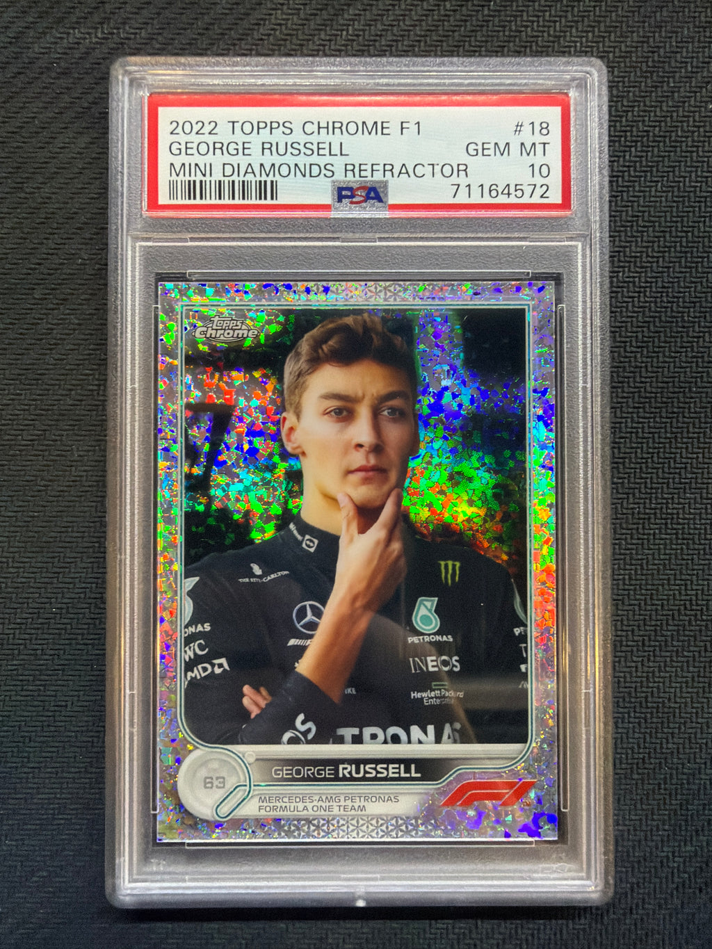 2022 Topps Chrome F1 George Russell Mini Diamond /299 PSA 10 572