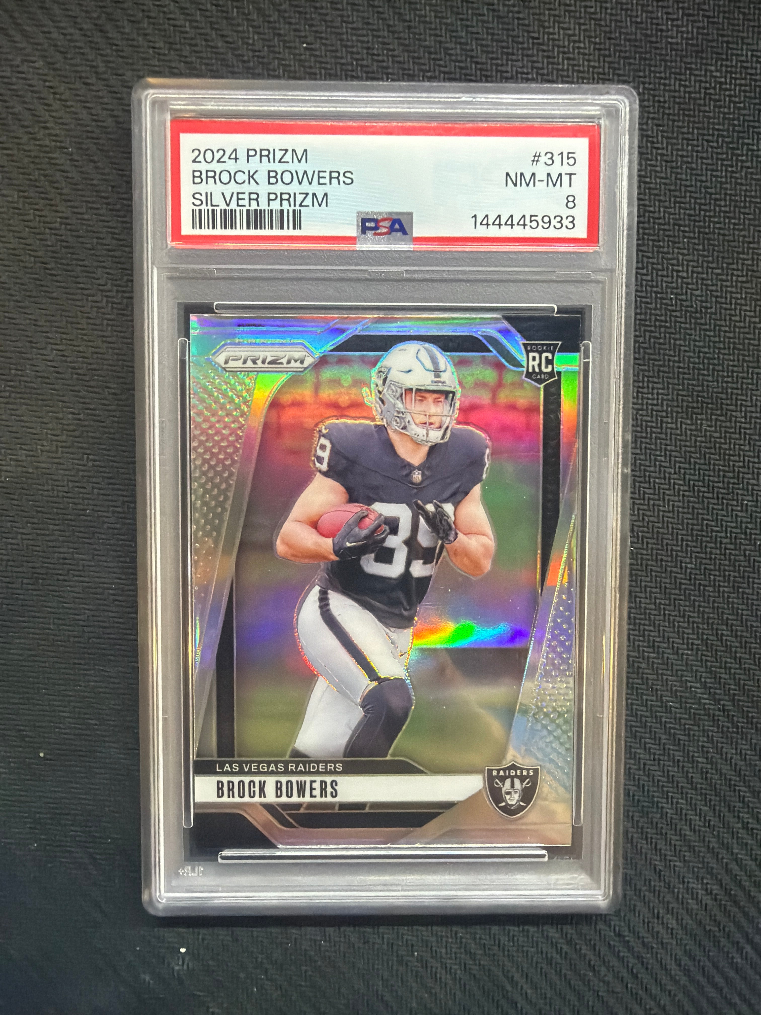 2024 Prizm Brock Bowers Silver Prizm PSA 8