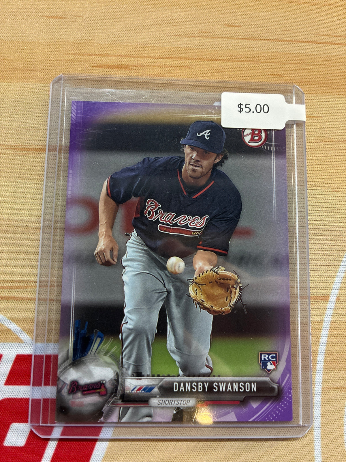 2017 Bowman Dansby Swanson Rookie Purple /250 #57 Braves