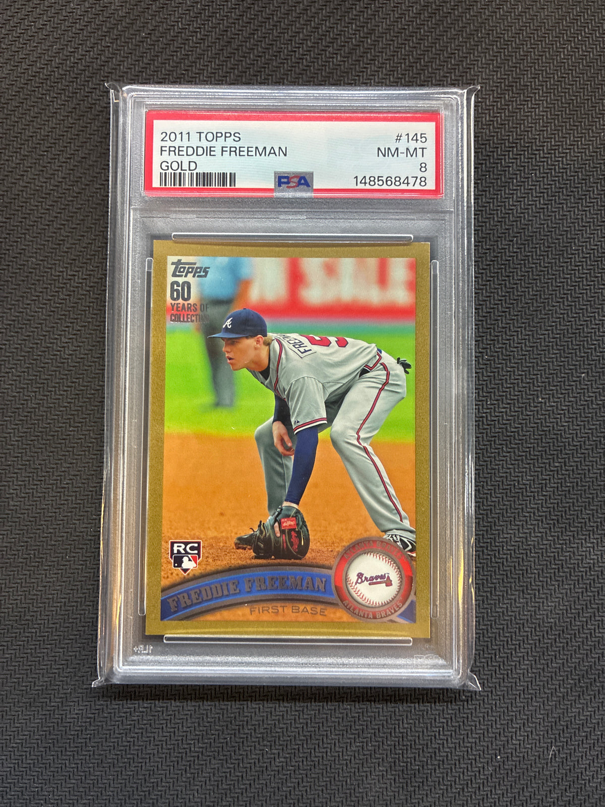 2011 Topps Freddie Freeman Rookie Gold /2011 #145 PSA 8 Braves