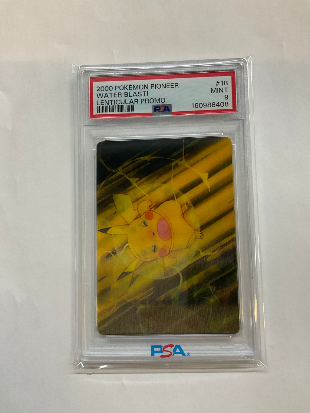 2000 POKEMON PIONEER LENTICULAR PROMO 18 WATER BLAST! PSA 9 408