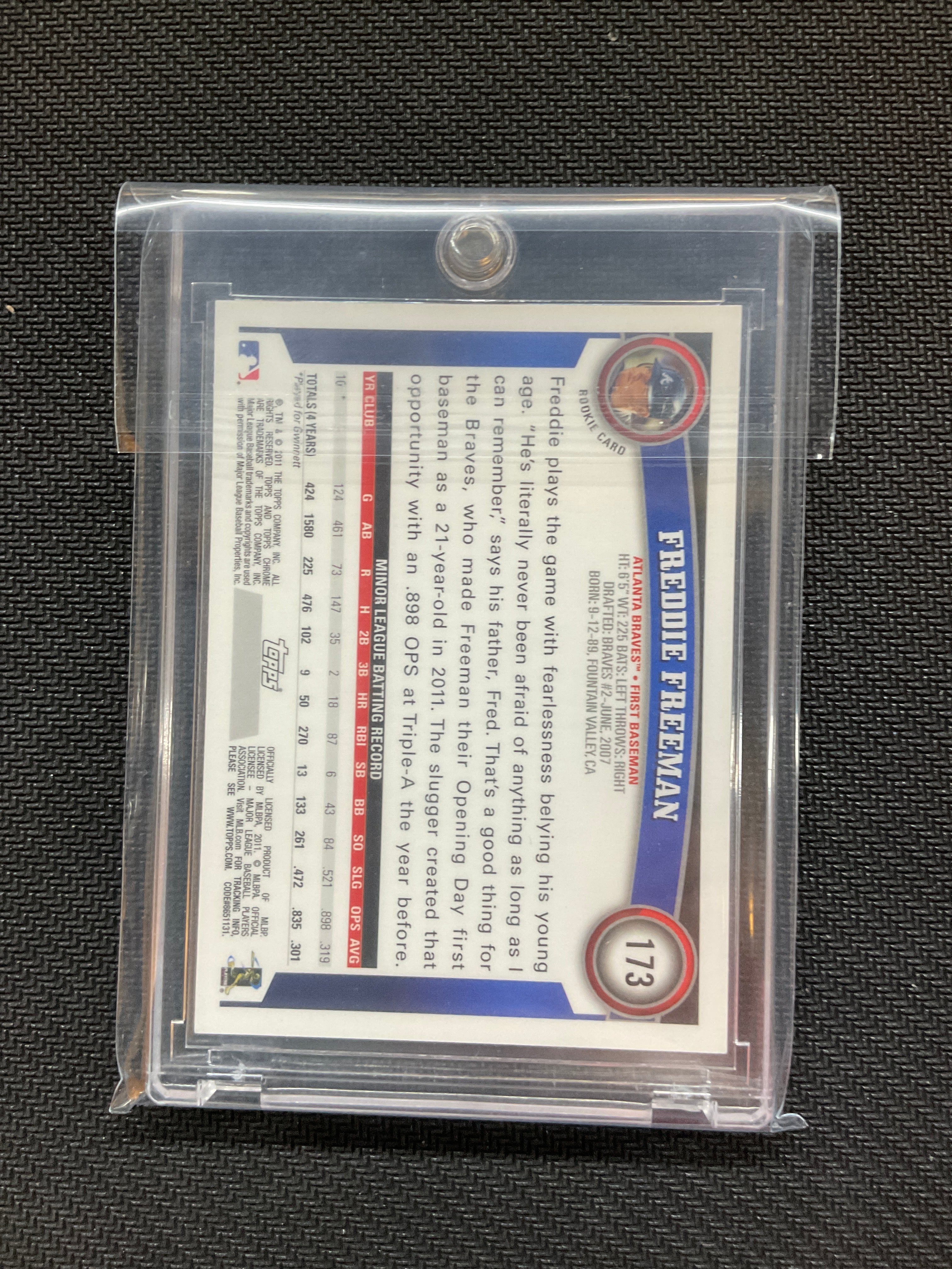 2011 Topps Chrome Freddie Freeman Rookie Auto Braves