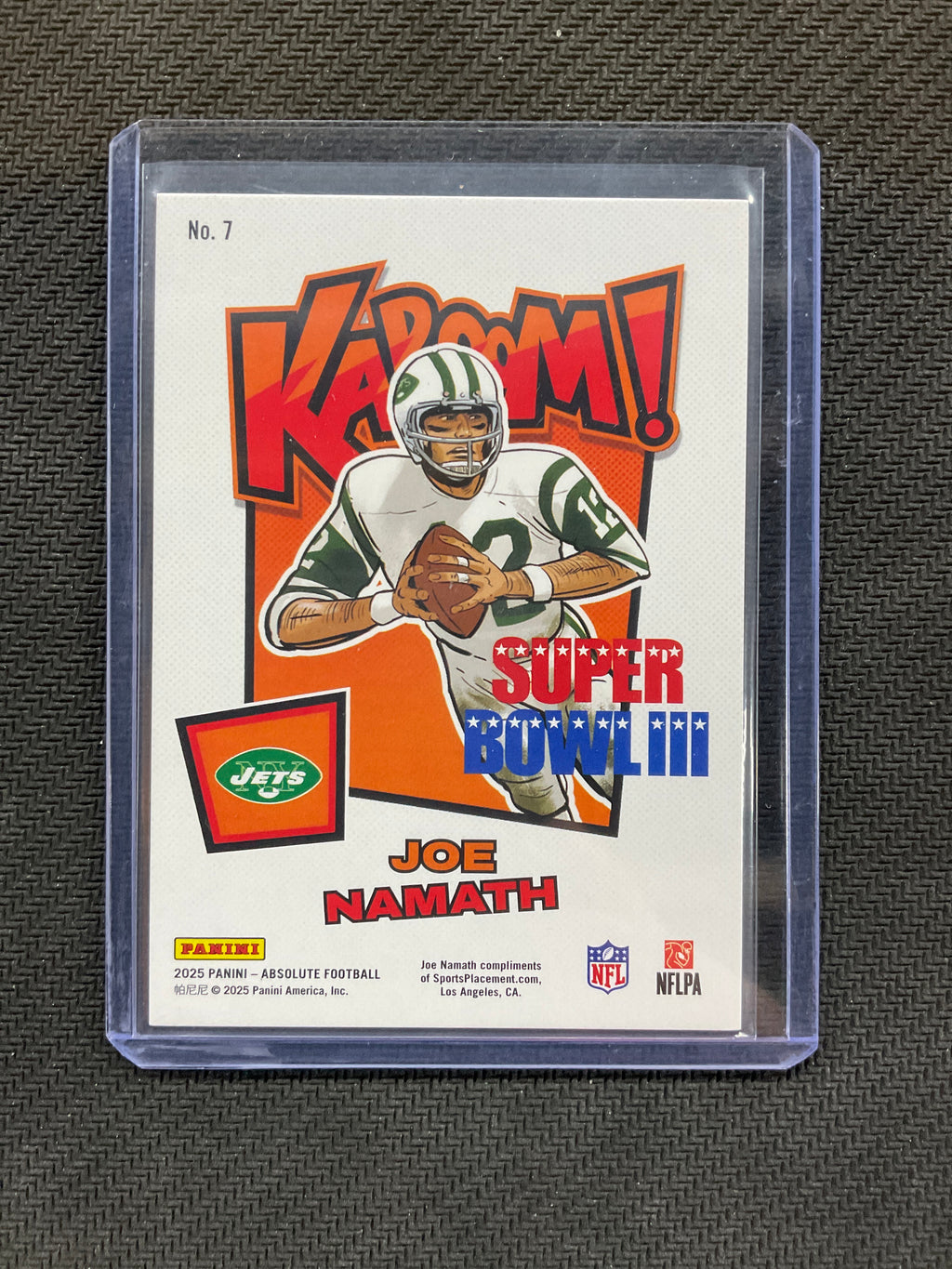 2025 Absolute Joe Namath Kaboom! Super Bowl