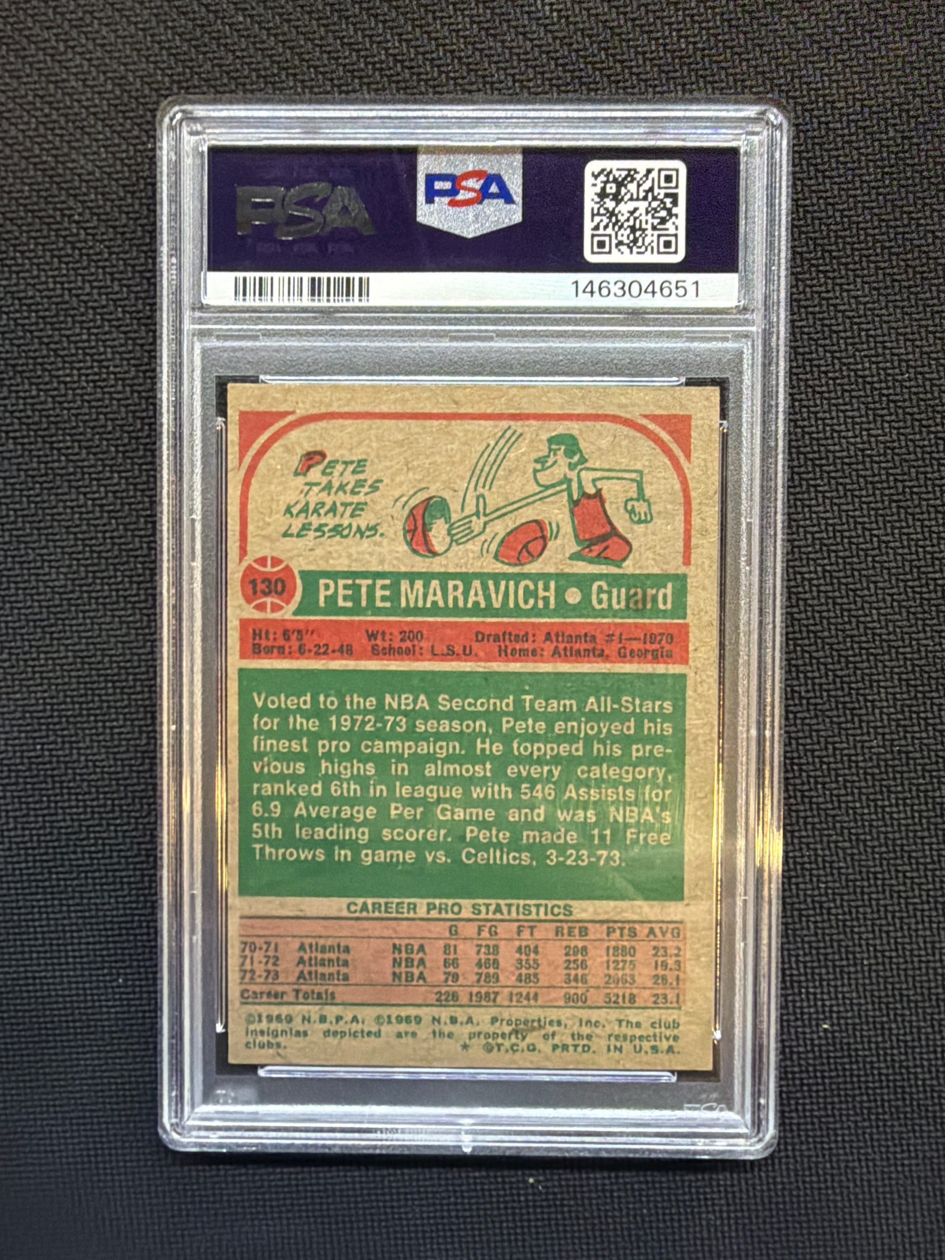 1973 Topps Pete Maravich #130 PSA 7 Hawks All STar