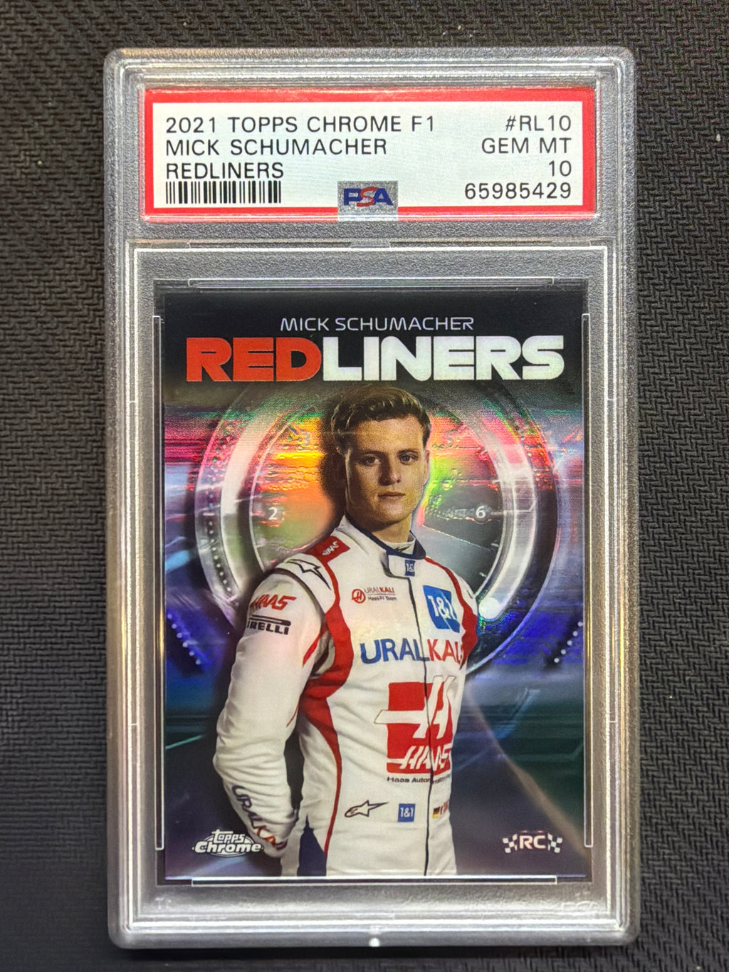 2021 Topps Chrome F1 Mick Schumacher Rookie Redliners PSA 10 429