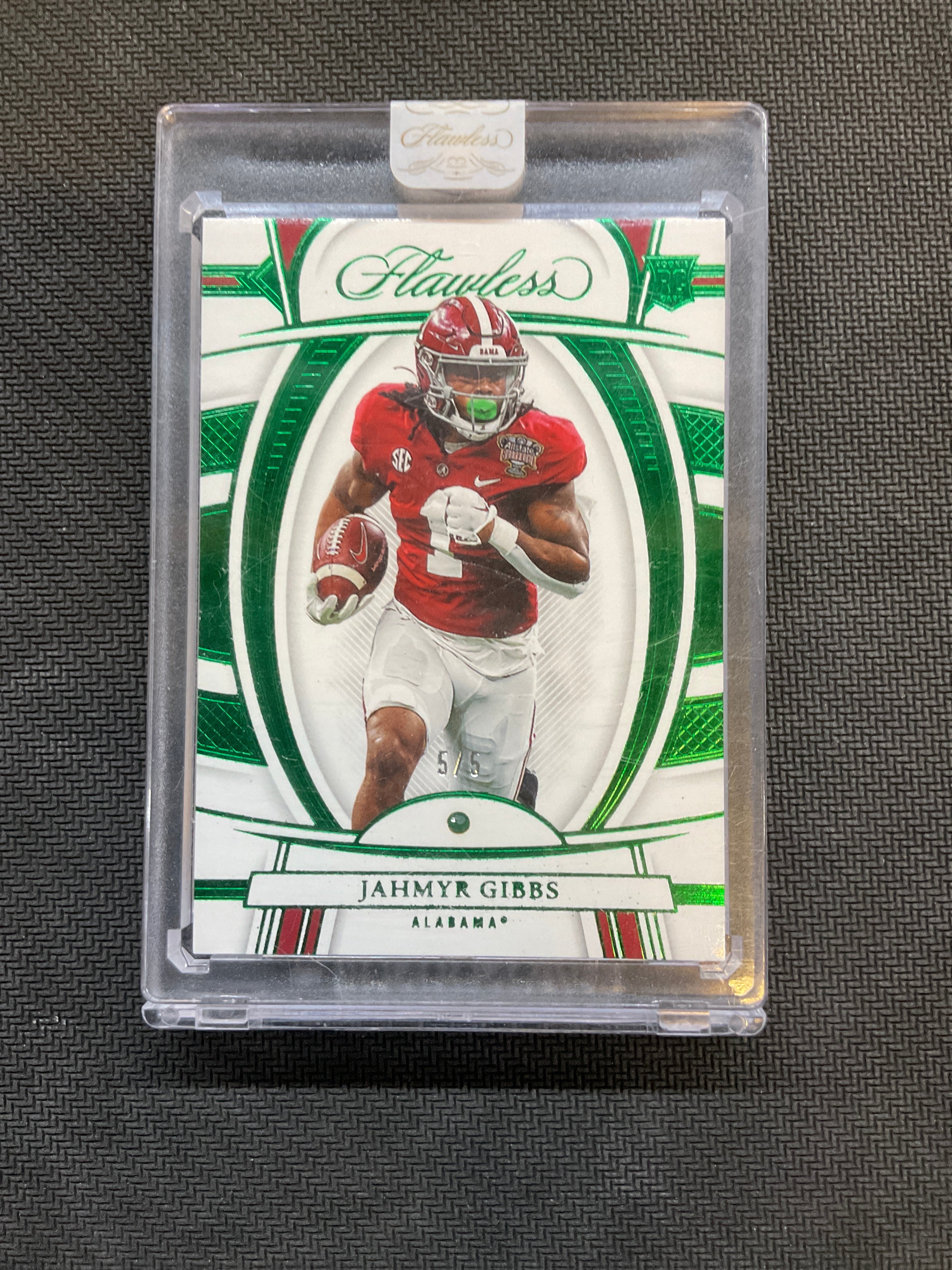 2023 Panini Flawless Jahmyr Gibbs Emerald /5 Rookie #50 Alabama