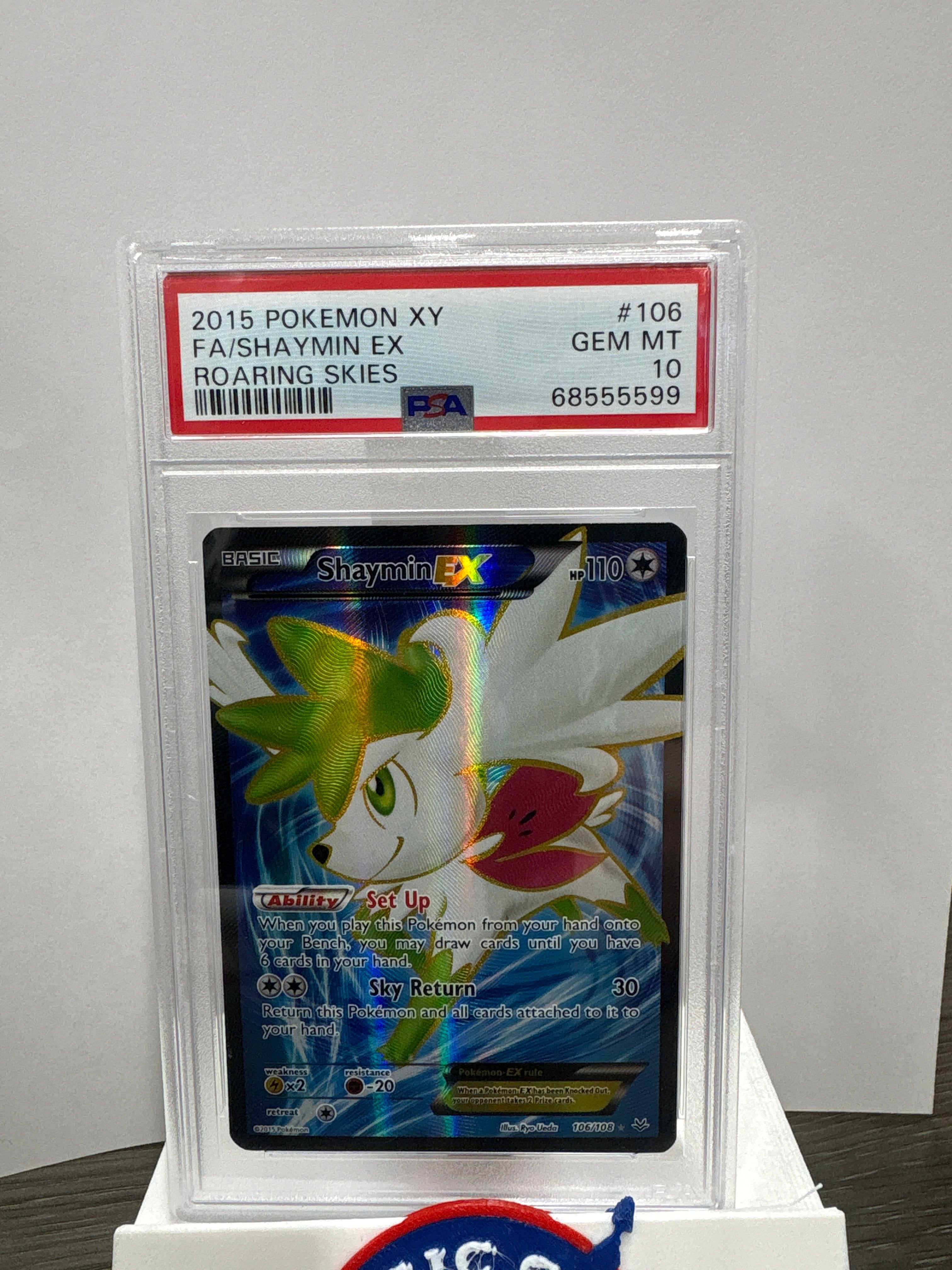 2015 POKEMON XY ROARING SKIES #106 FULL ART/SHAYMIN EX PSA 10
