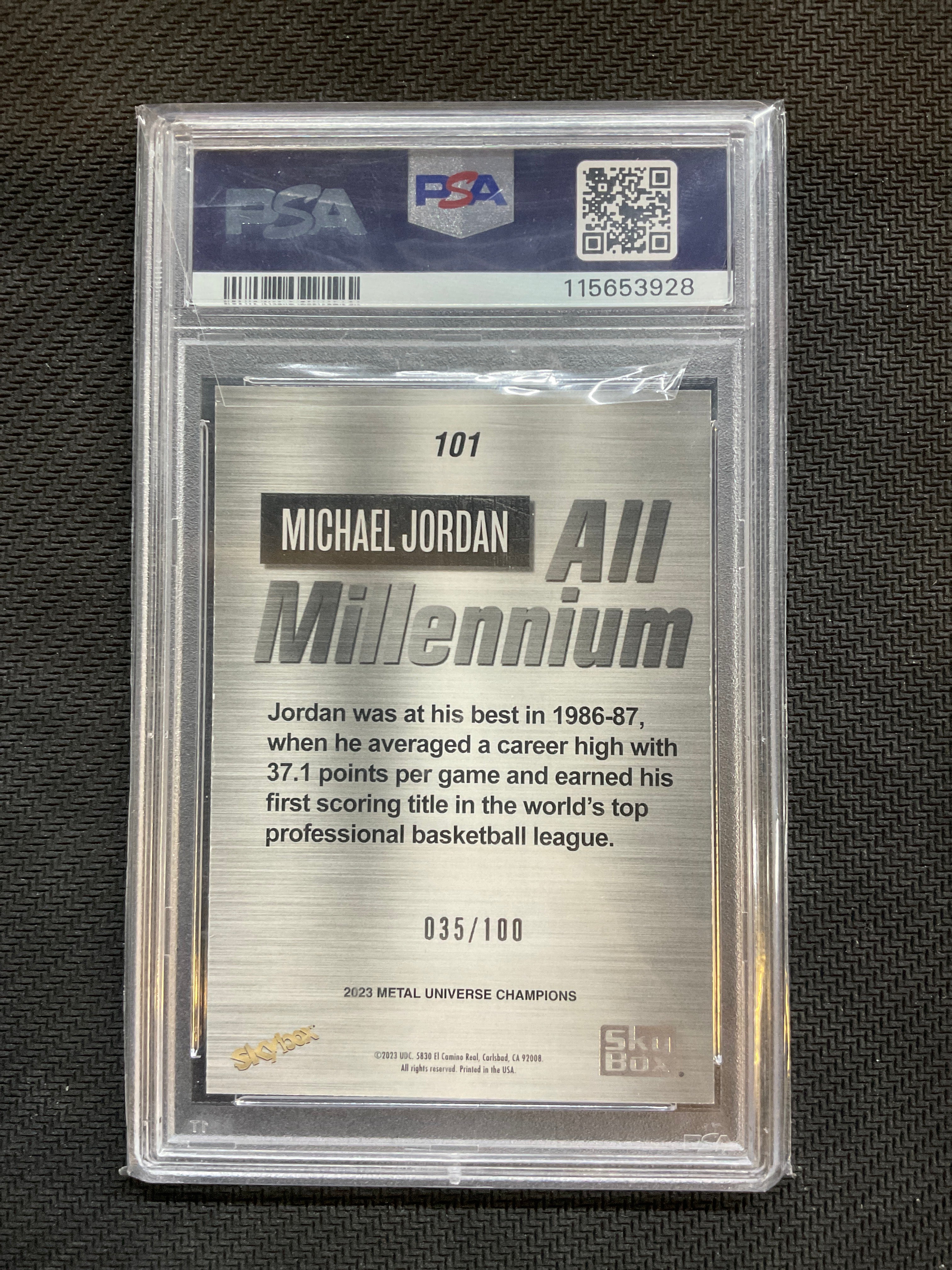 2023 Metal Universe Champ Michael Jordan Red Precious Metal Gems PMG /100 PSA 9 Bulls