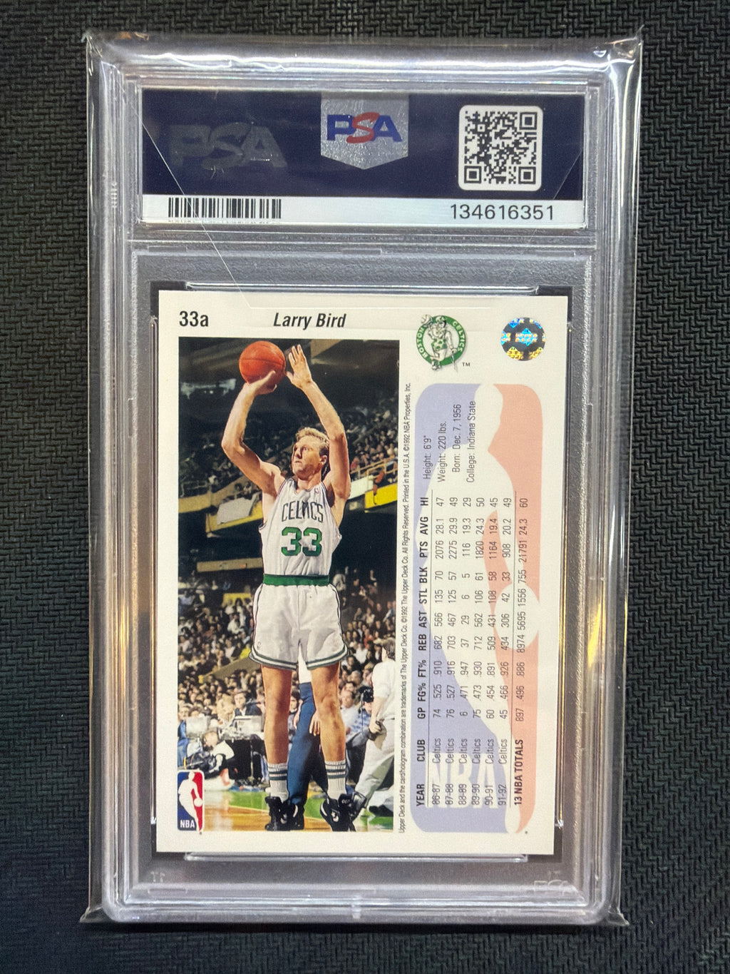 1992 Upper Deck Larry Bird #33a PSA 10 Celtics