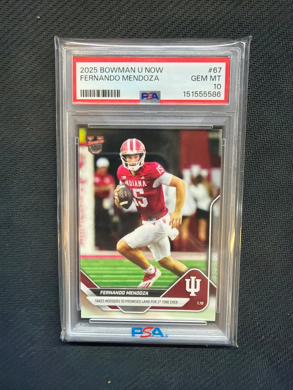 2025 Bowman U Now Fernando Mendoza PSA 10 586