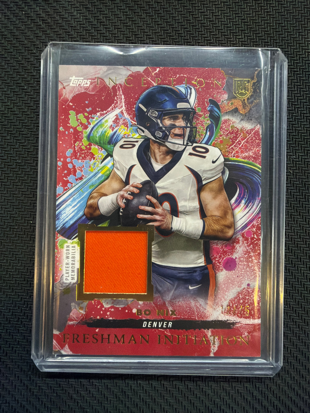 2024 Topps Inception Bo Nix Rookie Patch /75 Broncos