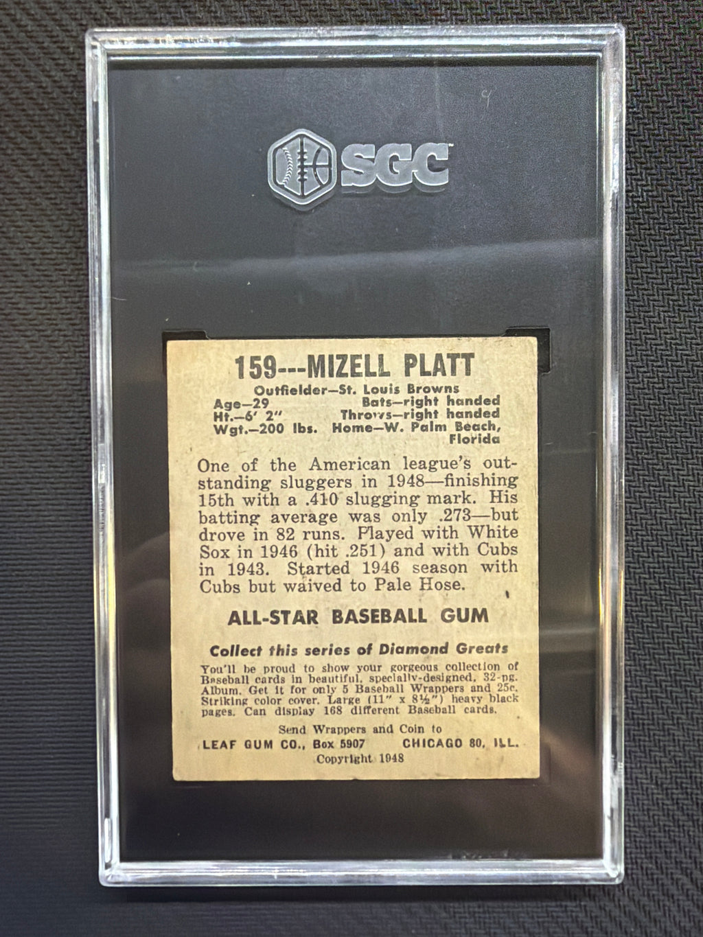 1948 Bowman Bruce Hale #15 SGC 5
