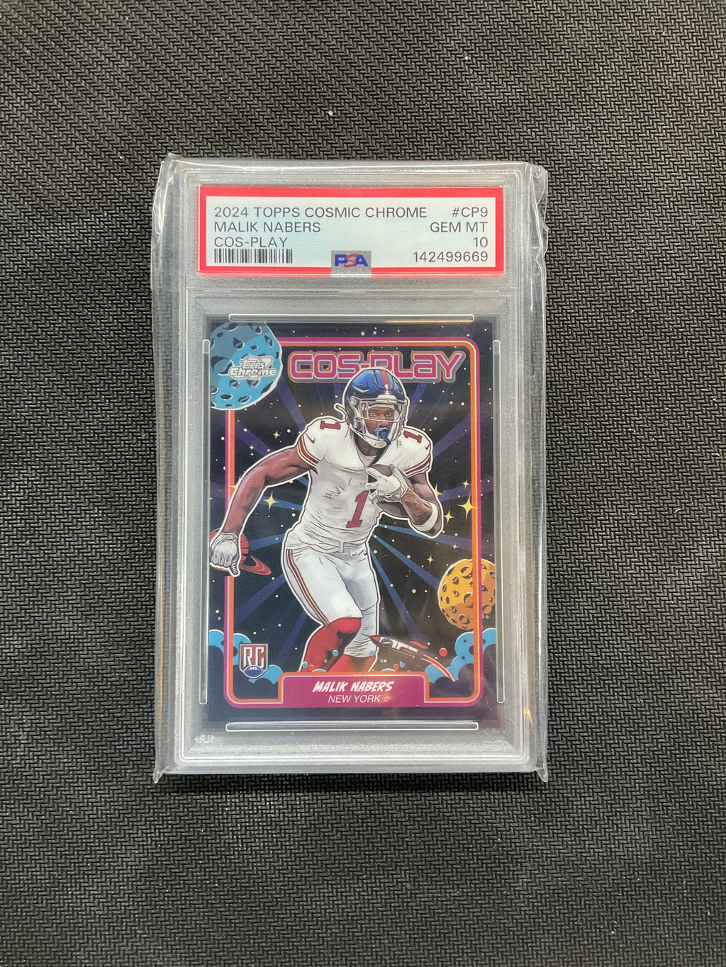 2024 Topps Chrome Cosmic Malik Nabers Cos-Play PSA 10 Case hit Rookie