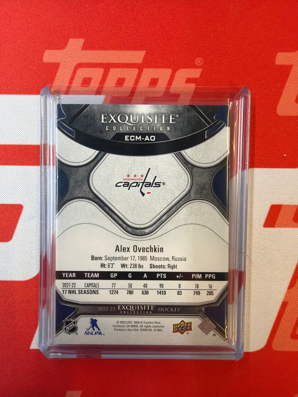 2022-23 Exqusite Alex Ovechkin Moments /299 NHL Record Power-Play