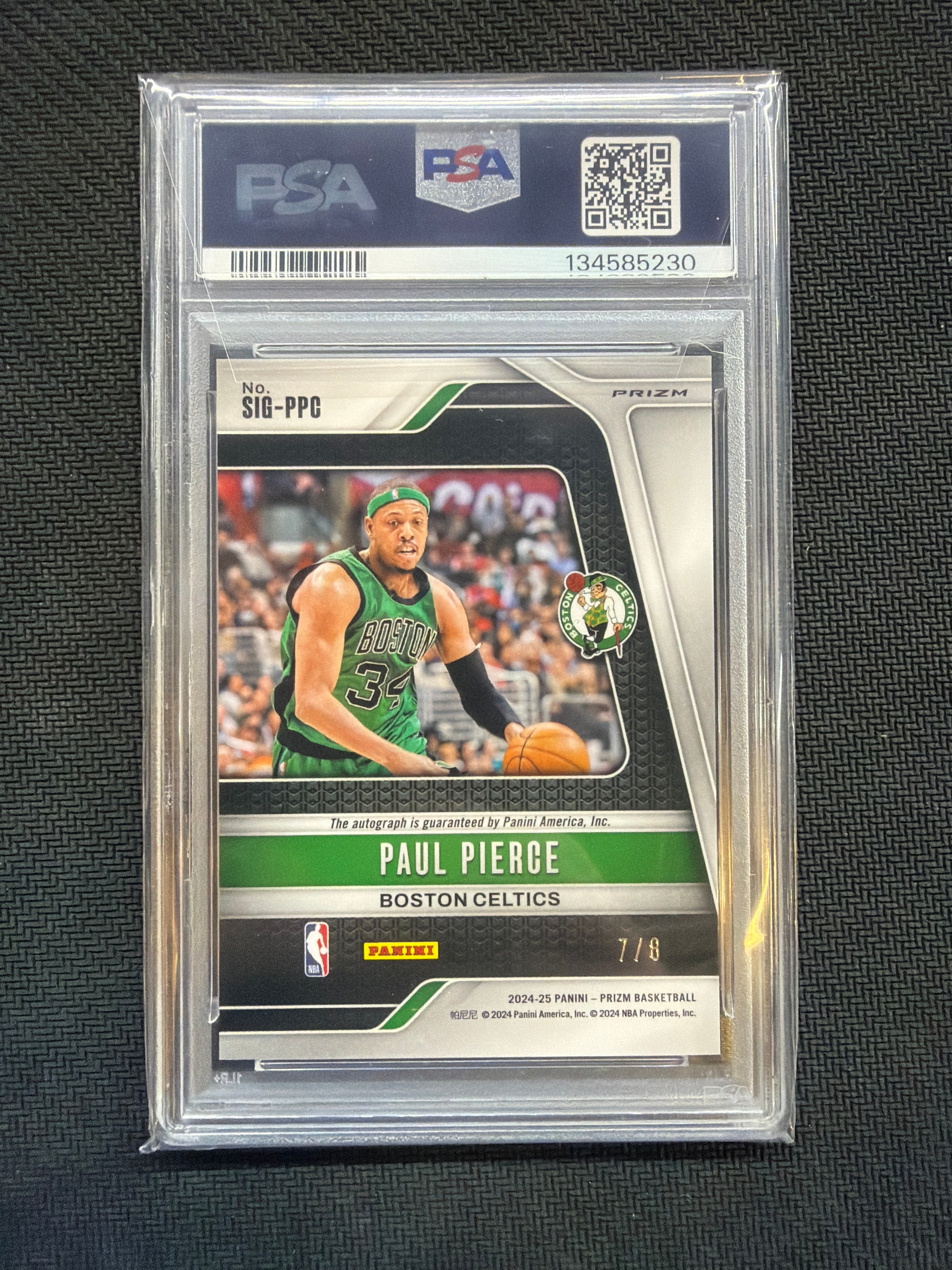 2024 Prizm Paul Pierce Green Choice /8 Auto PSA 9
