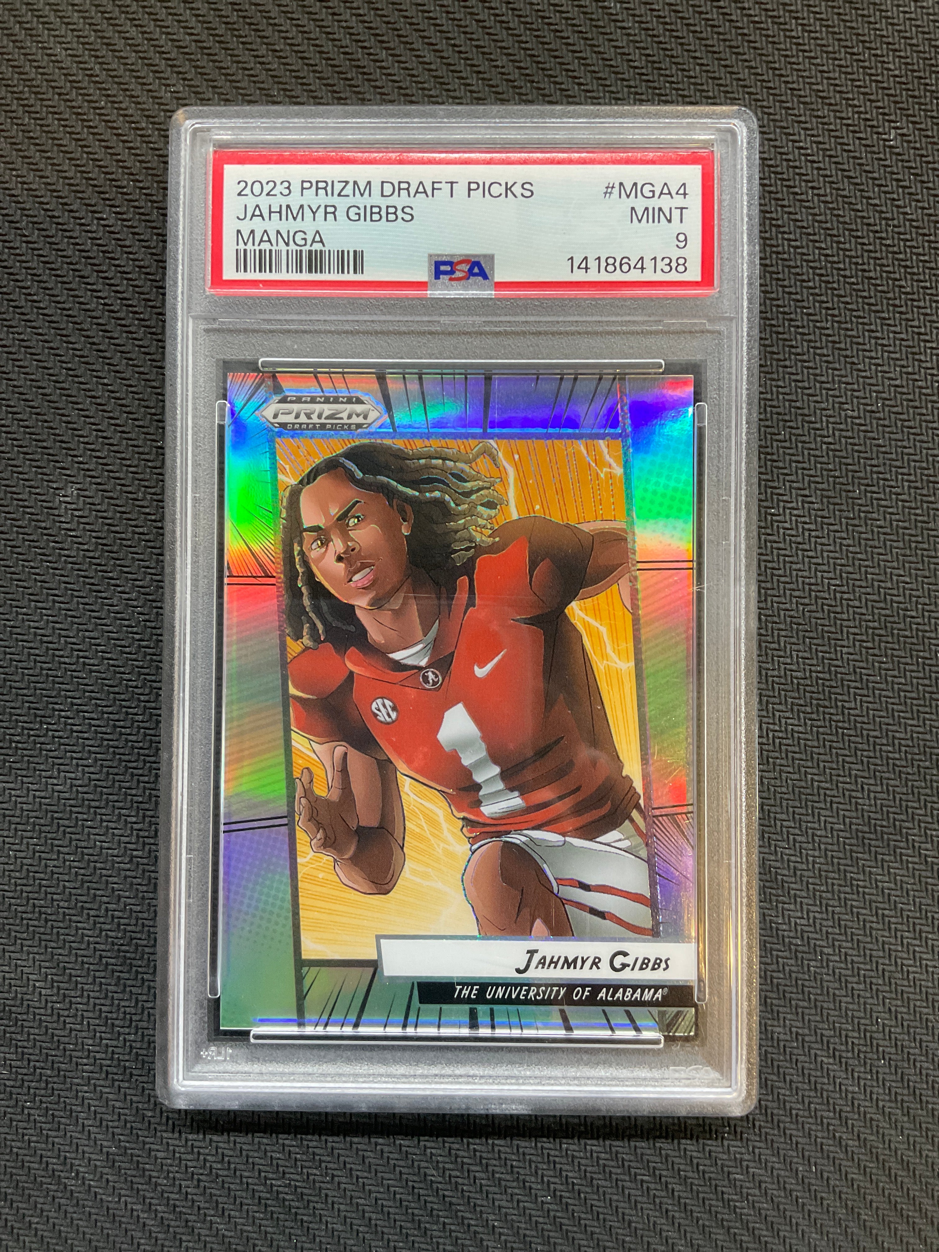 2023 Prizm Draft Picks Jahmyr Gibbs Rookie PSA 9 Alabama
