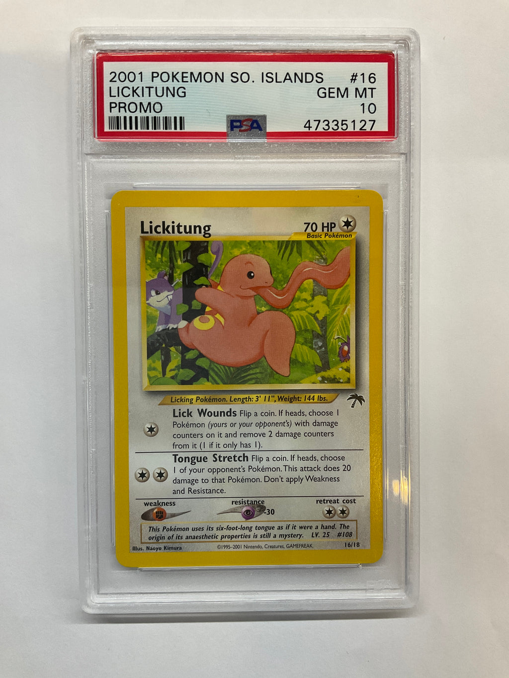 2001 Southern Islands Promo Lickitung 16 PSA 10