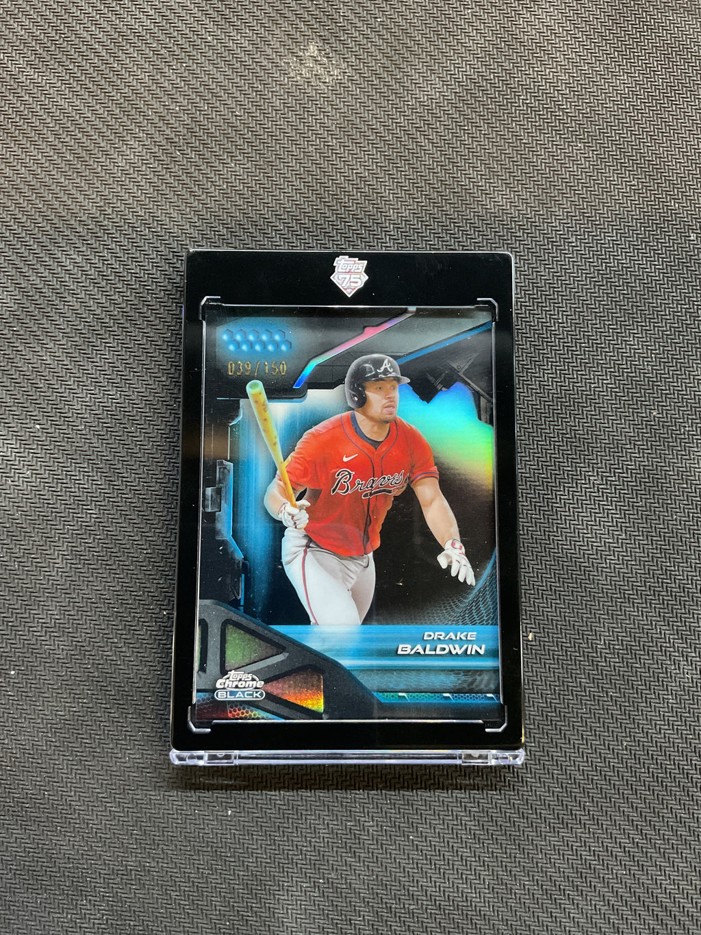 2026 Topps Chrome Black Drake Baldwin Blue Refractor /150 Braves